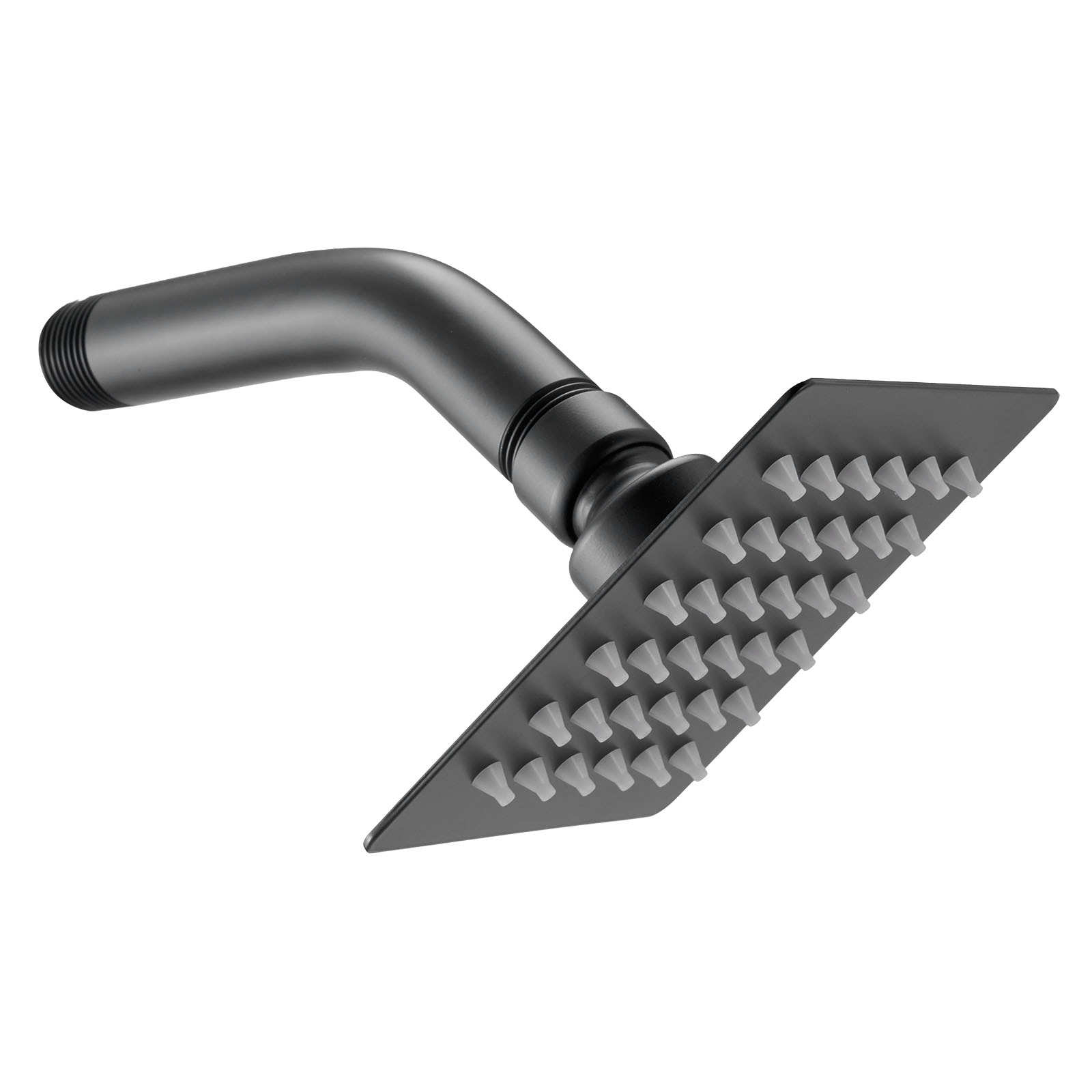 GIVIMO Tub and Shower Faucet Set - 4-in Rainfall Shower Head with Bathtub Spout - Single-spray Single-handle Trim Kit with 304 Stainless Steel Valve Plate - Matte Black