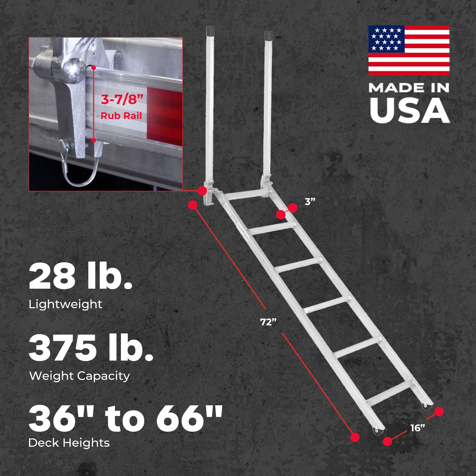 HD Ramps LADDER-16-72 Step-Ladders - View #3