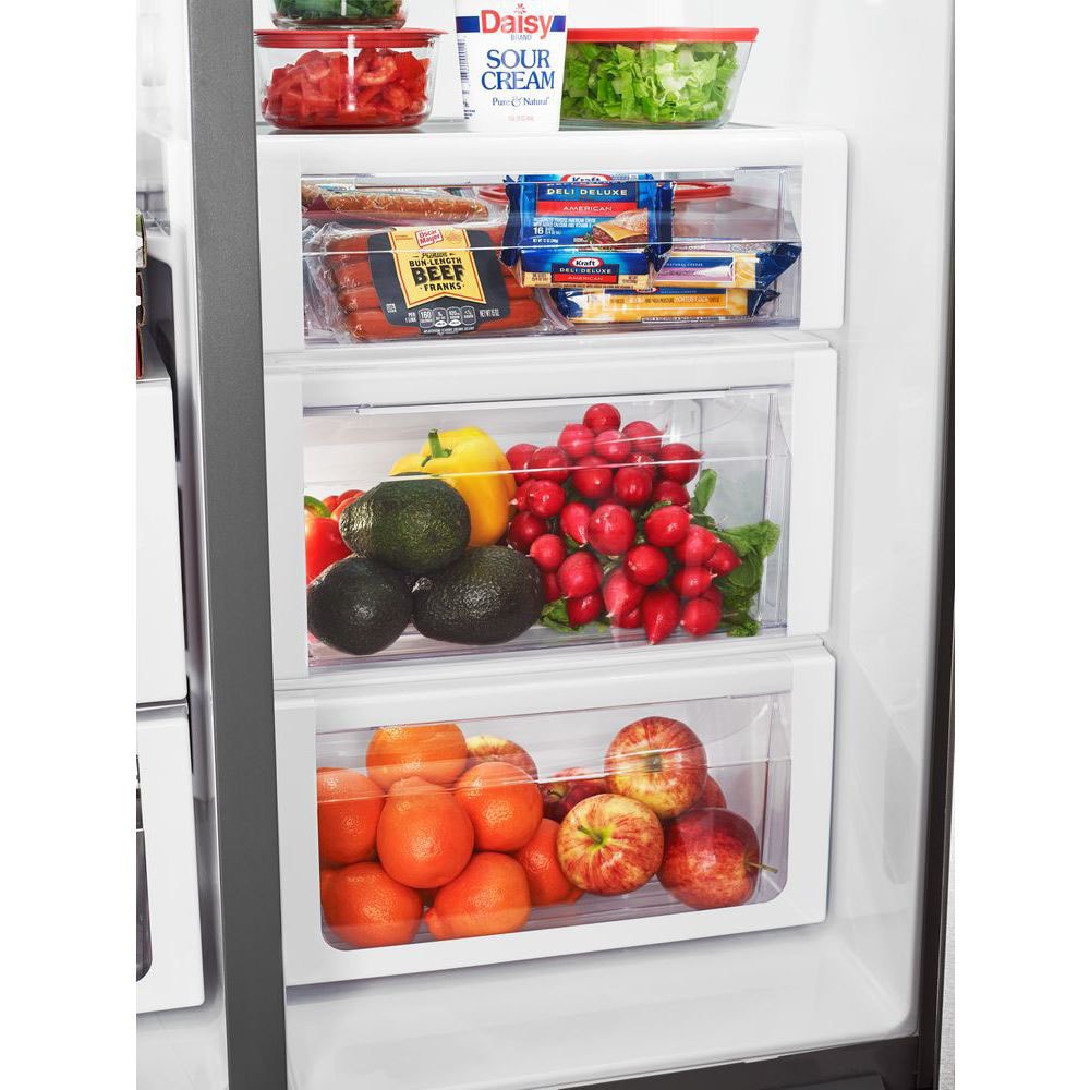Whirlpool 19.9-cu ft Counter-depth Side-by-Side Refrigerator with Ice ...