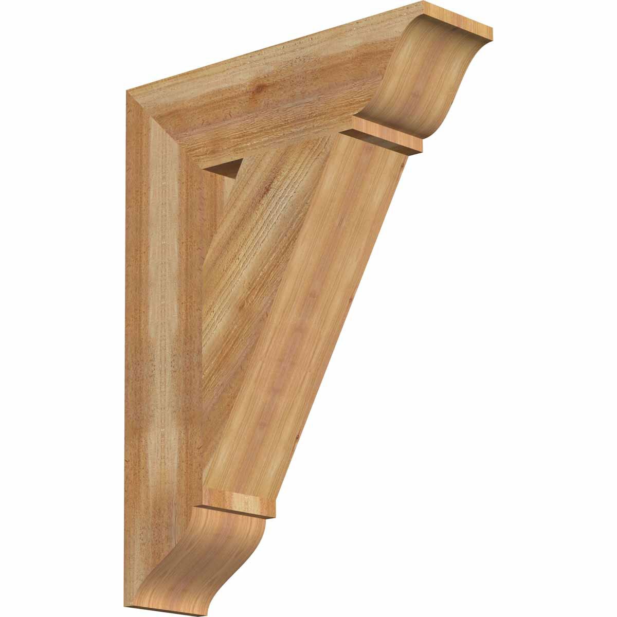 Ekena Millwork BKT06X22X30TRA01RWR Traditional traditional rough sawn 6-in x 22-in x 30-in Western red cedar Brown Wood Standard bracket
