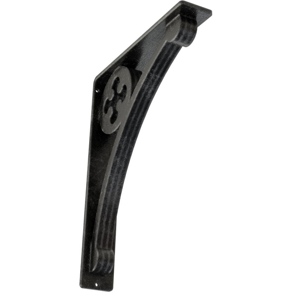 Ekena Millwork BKTM02X10X12TCRASV Crawley 10-in x 2-in x 12-in Gray Wrought iron Mounting bracket
