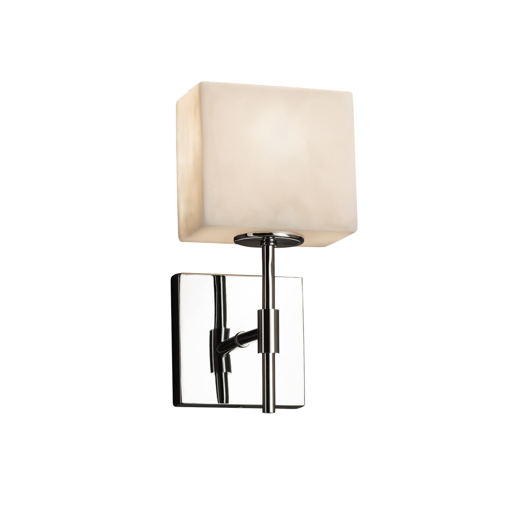 Justice Design Group CLD-8417-55-CROM Clouds 5.5-in W 1-Light Polished Chrome Transitional Wall Sconce