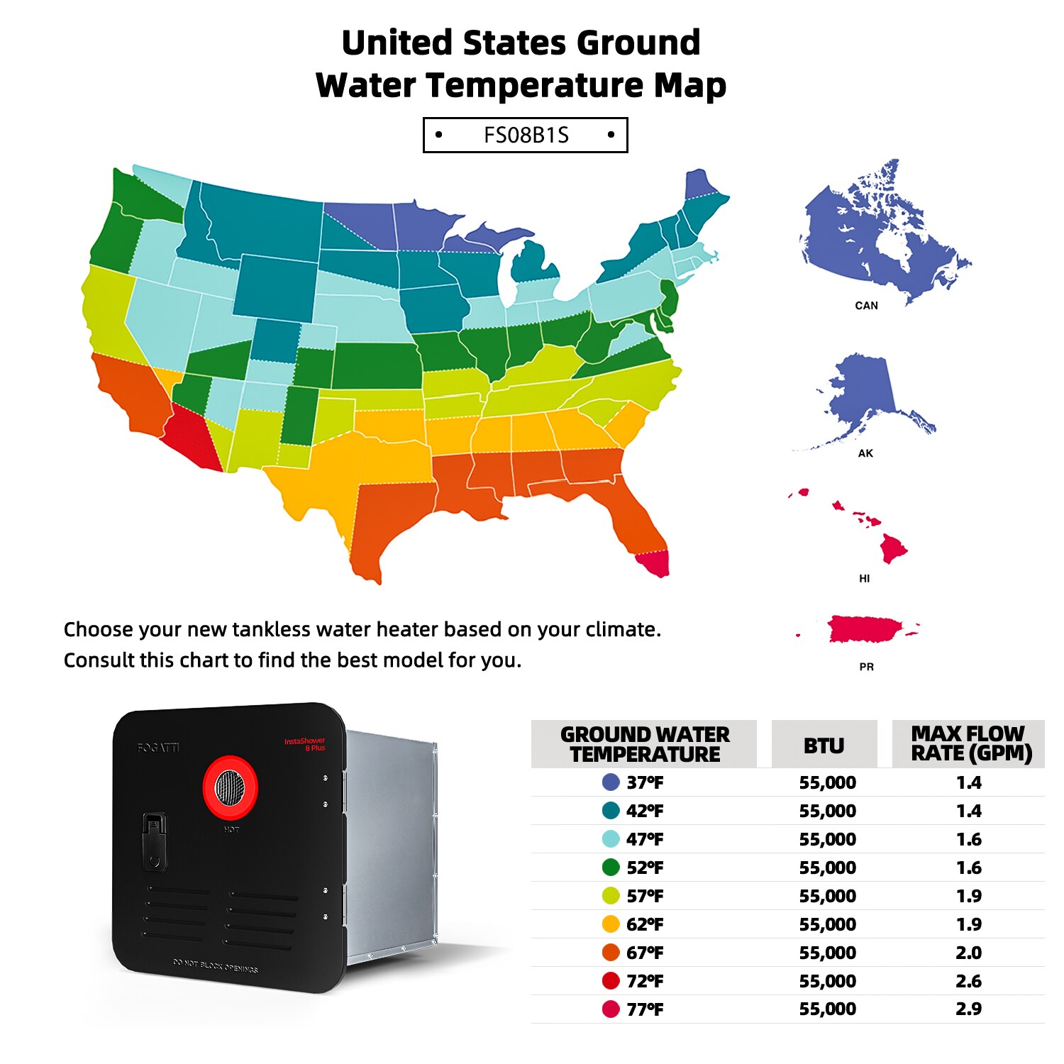 Fogatti FS08B1SBD Gas-Water-Heaters - View #10