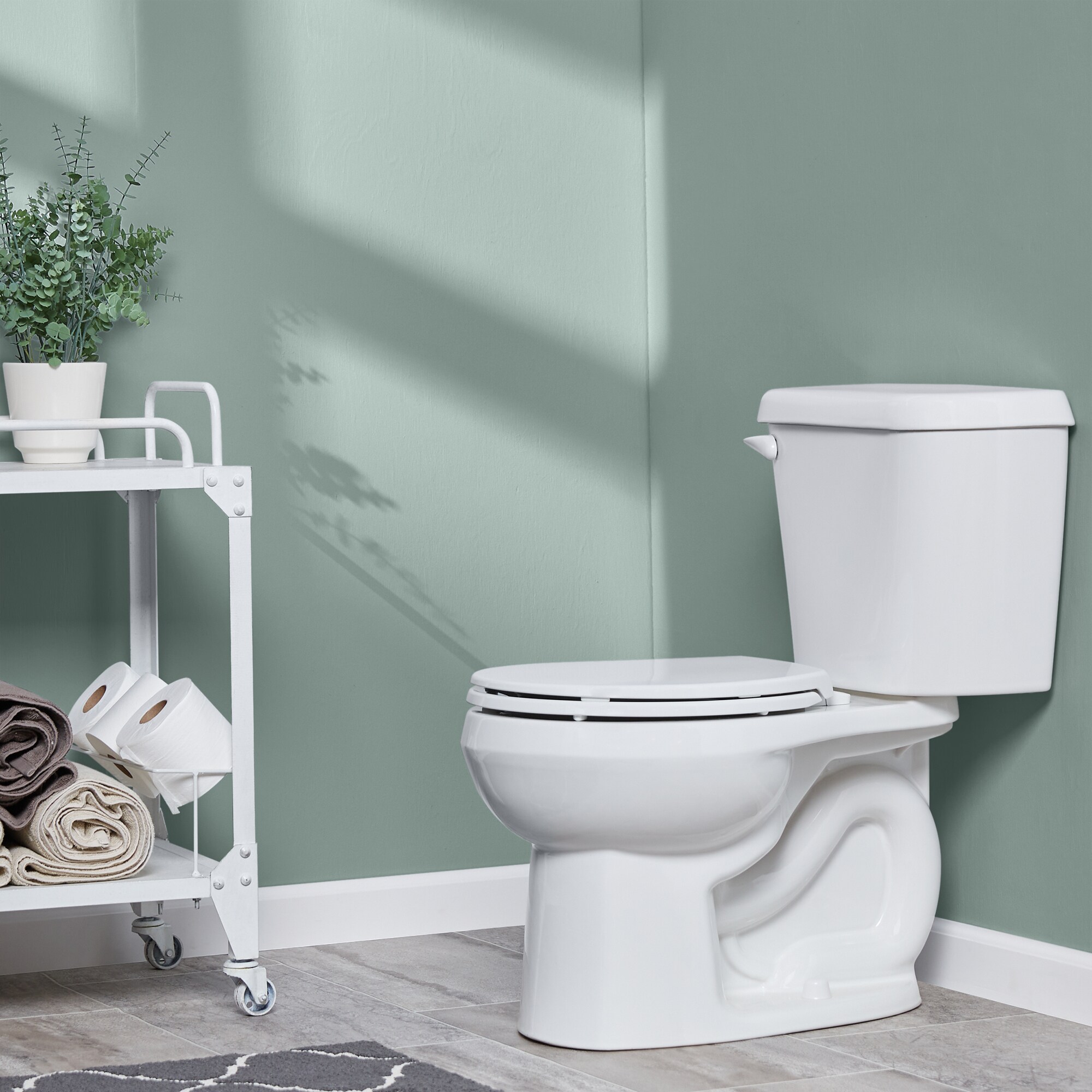 American Standard Colony White Round Standard Height 2-piece Toilet 12 ...