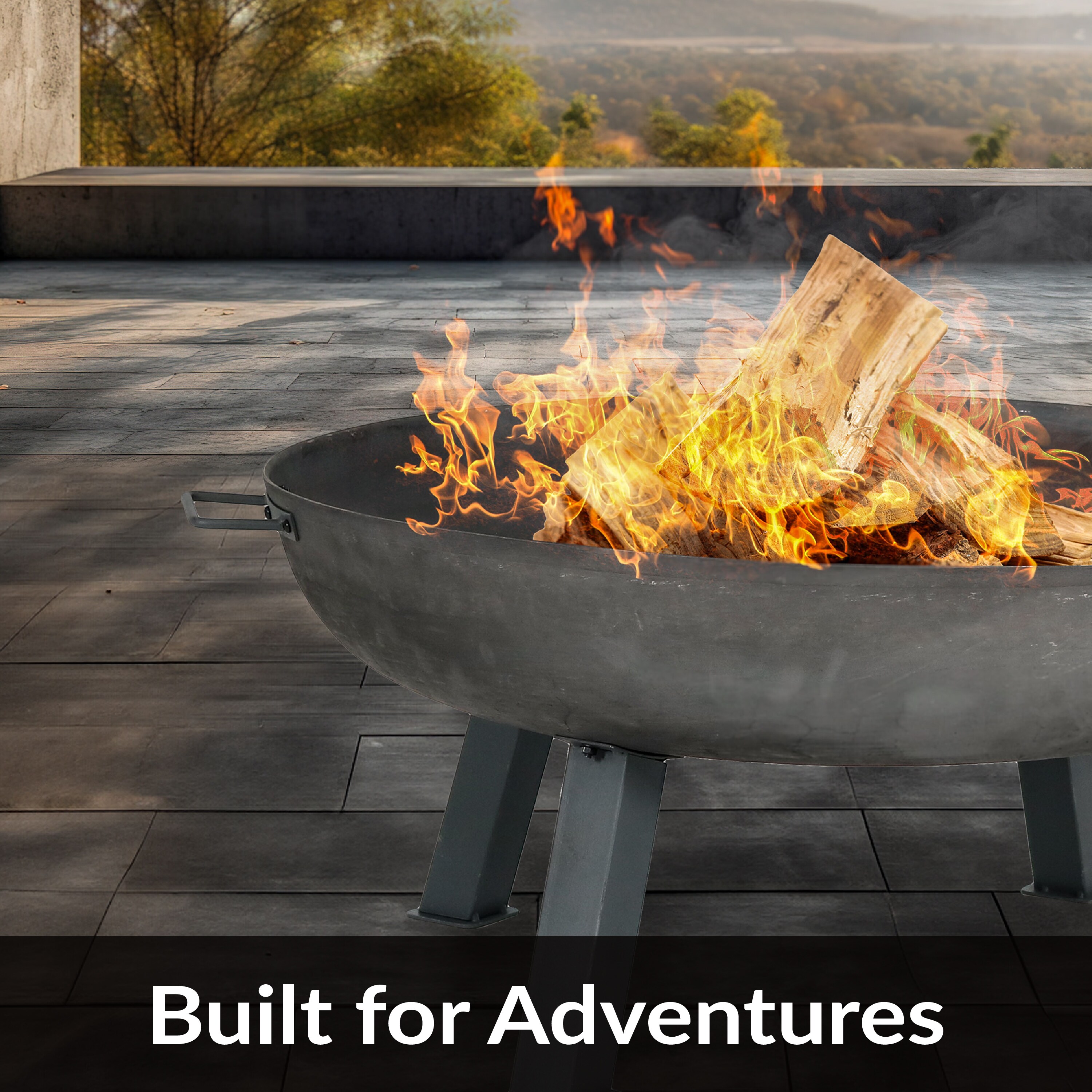 Sunnydaze Decor RCM-LG569-STEEL Outdoor-Woodburning-Firepits - View #7
