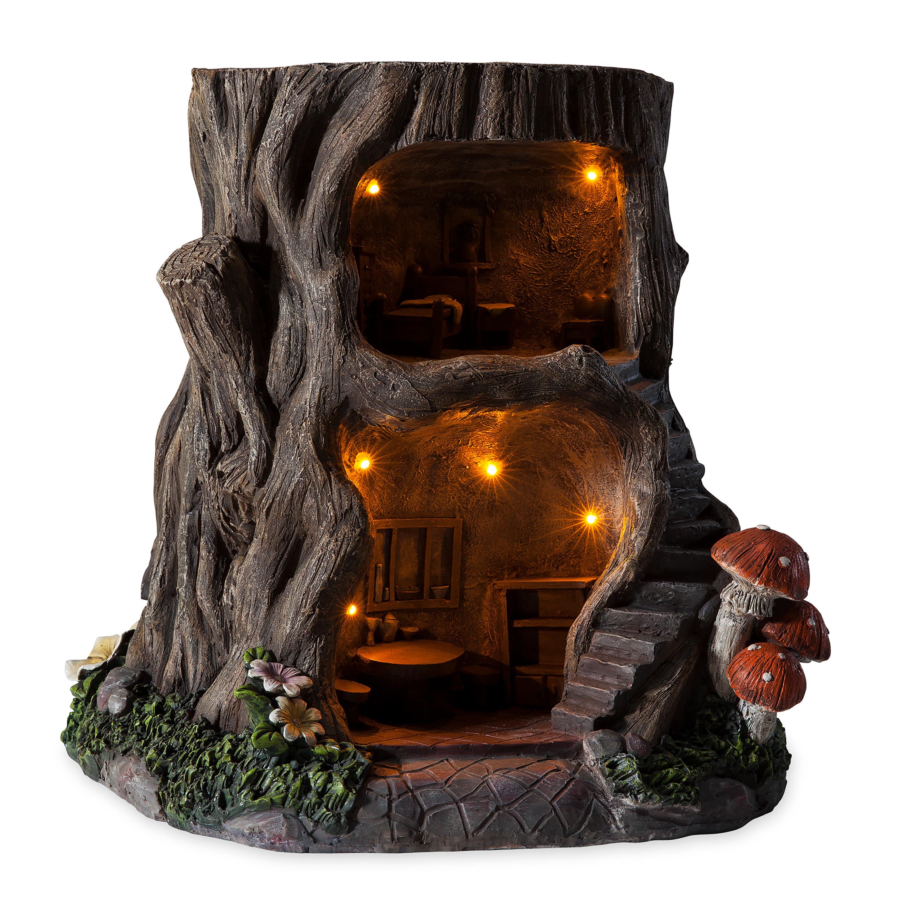 Evergreen GO7883 15-Inches H x 15.75-Inches W Brown Fairy Garden Statue