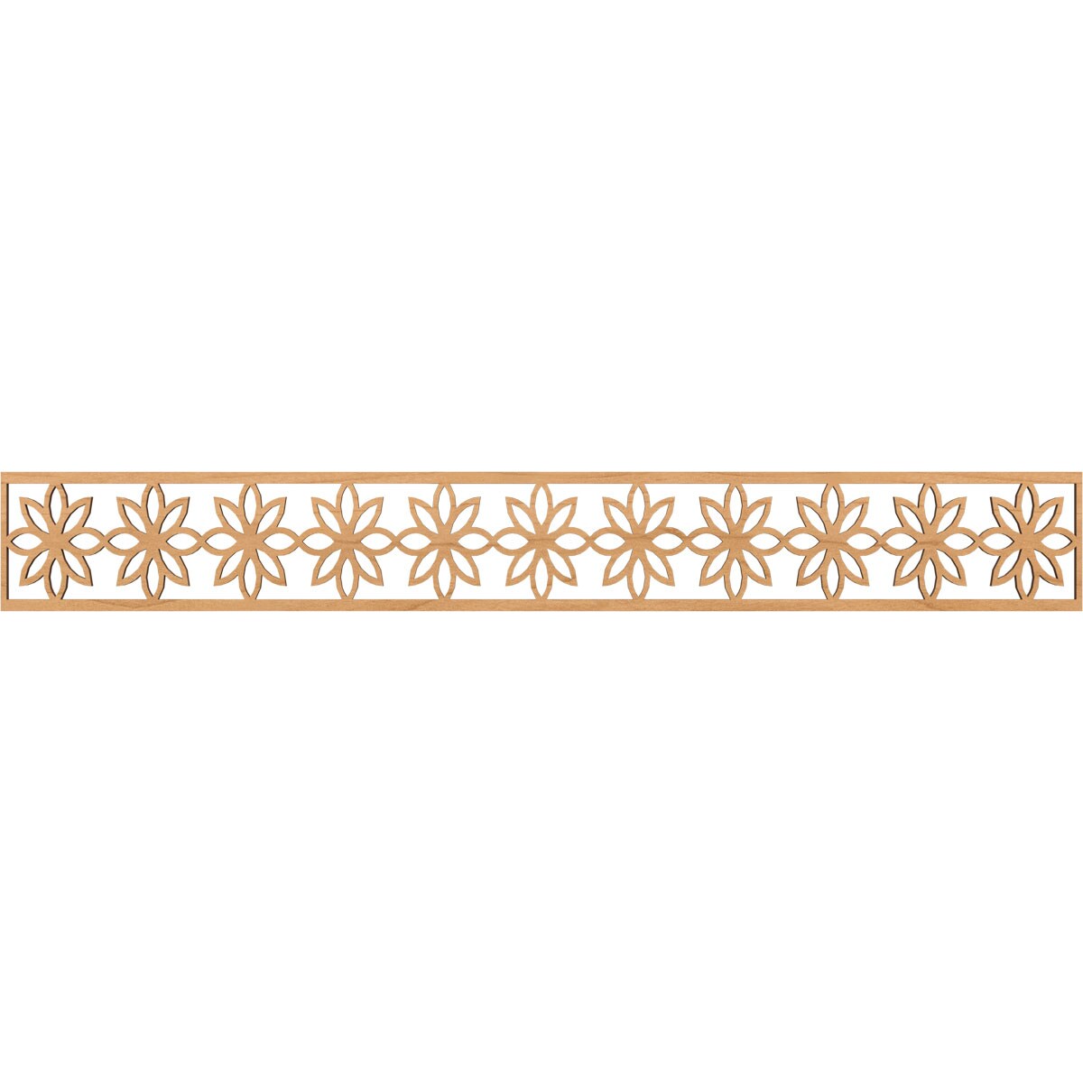 Ekena Millwork MLDA06X46DASMA Daisy Fretwork Flat Trim 6-in x 3.86-ft Maple Brown Unfinished 2156826 Pierced Wall Panel Moulding