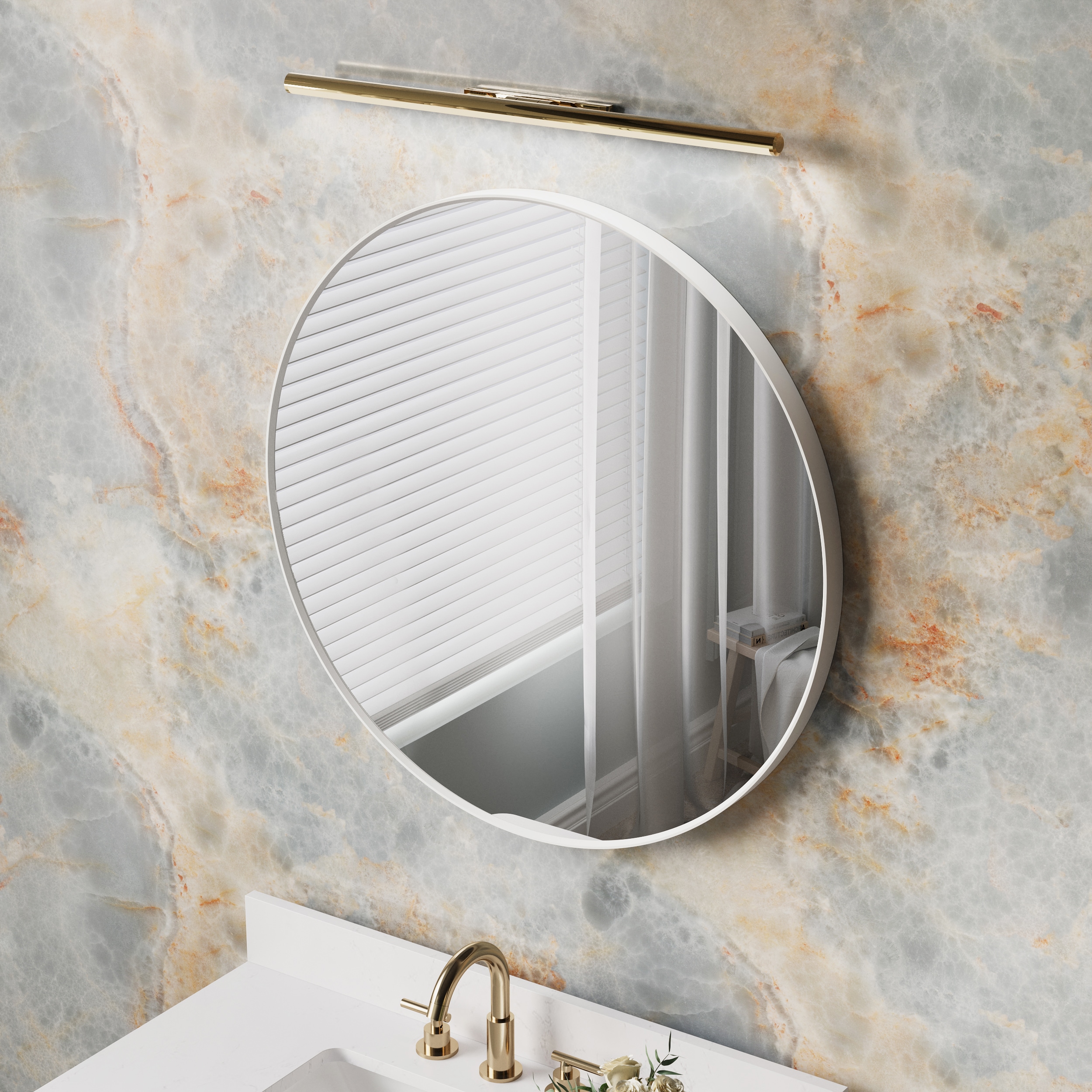 WELLFOR R1MR3232WT Framed-Bath-Mirrors - View #5