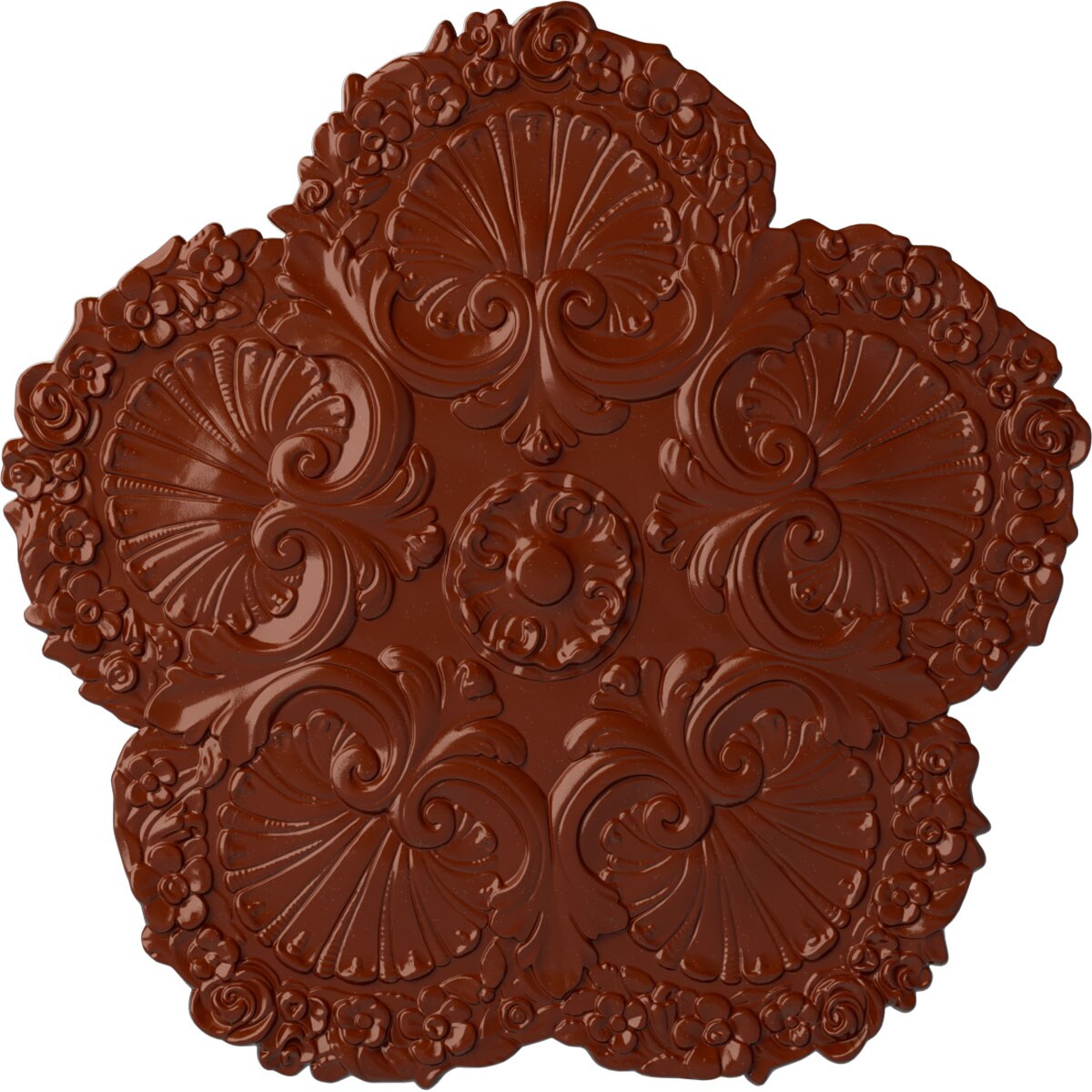 Firebrick High-Density Shell Ceiling Medallion