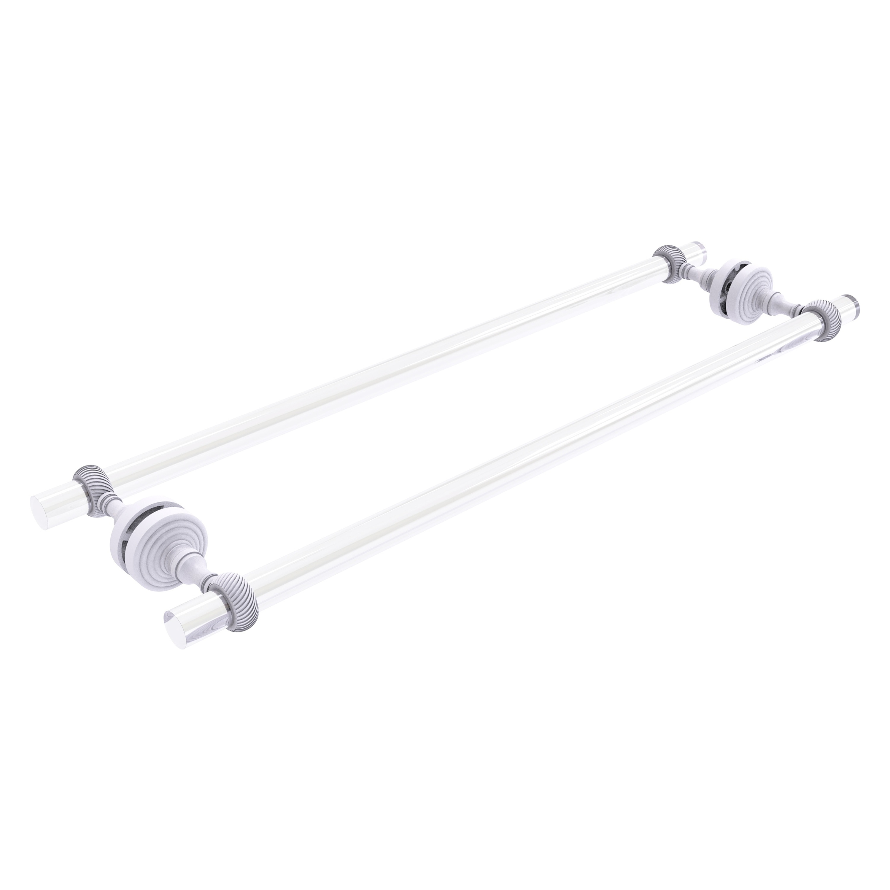 Allied Brass PG-41T-BB-24-WHM Pacific Grove 24-in double Matte White Wall mount Double Towel Bar