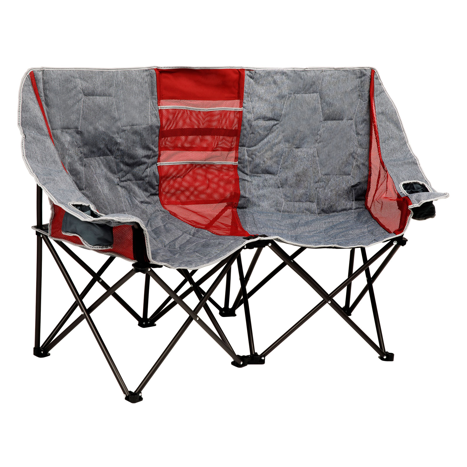 Mondawe MO-CCAC2404XGY1 Polyester Gray Folding Camping chair Carrying Strap/Handle Included