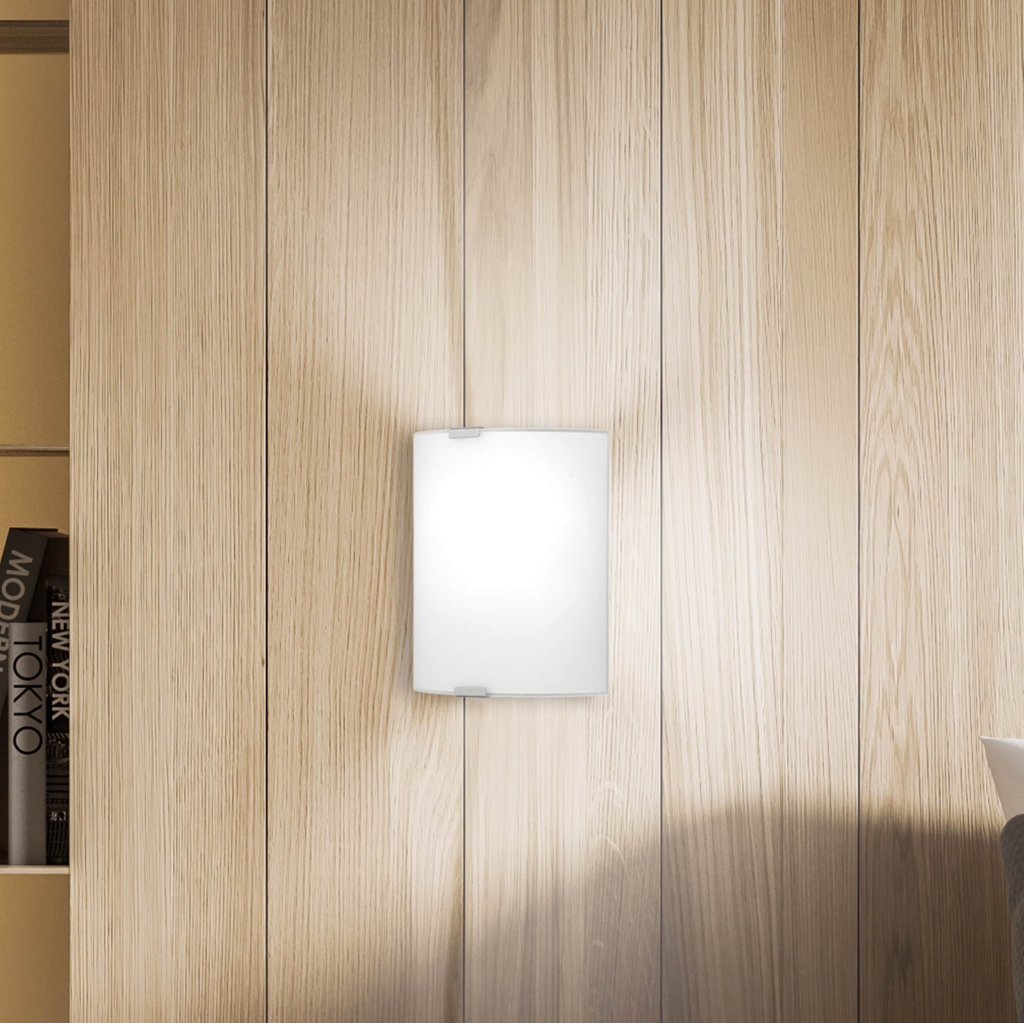 Grafik 8.25" Chrome Satin Glass Dimmable Wall Sconce