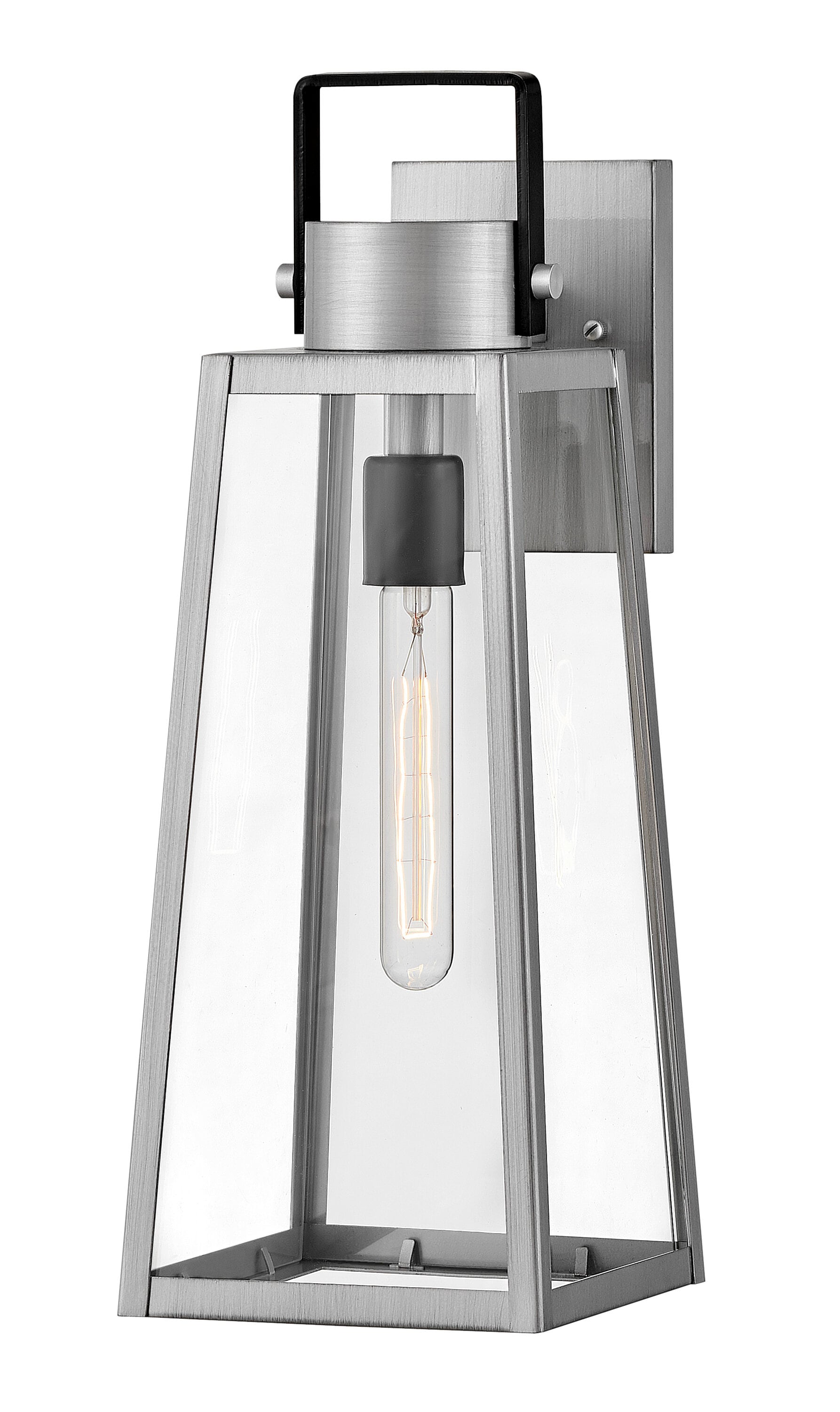 Lark 82004AL Hugh 7-in W 1 -Light Antique Aluminum Wall Sconce