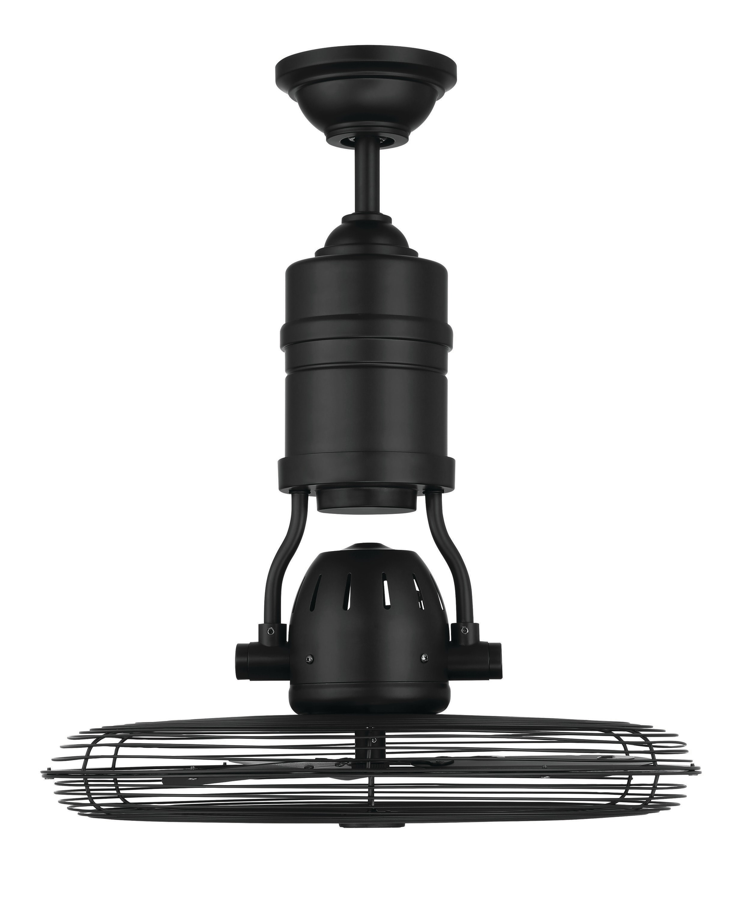 Bellows III 18'' Flat Black Industrial Ceiling Fan with Remote