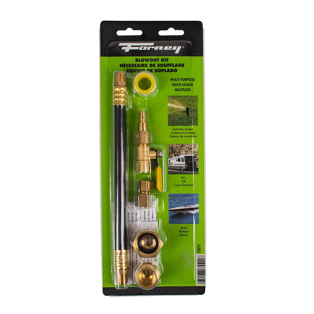 Forney Multi Purpose Air Blow Out Kit for Sprinkler Systems and RV Winterization