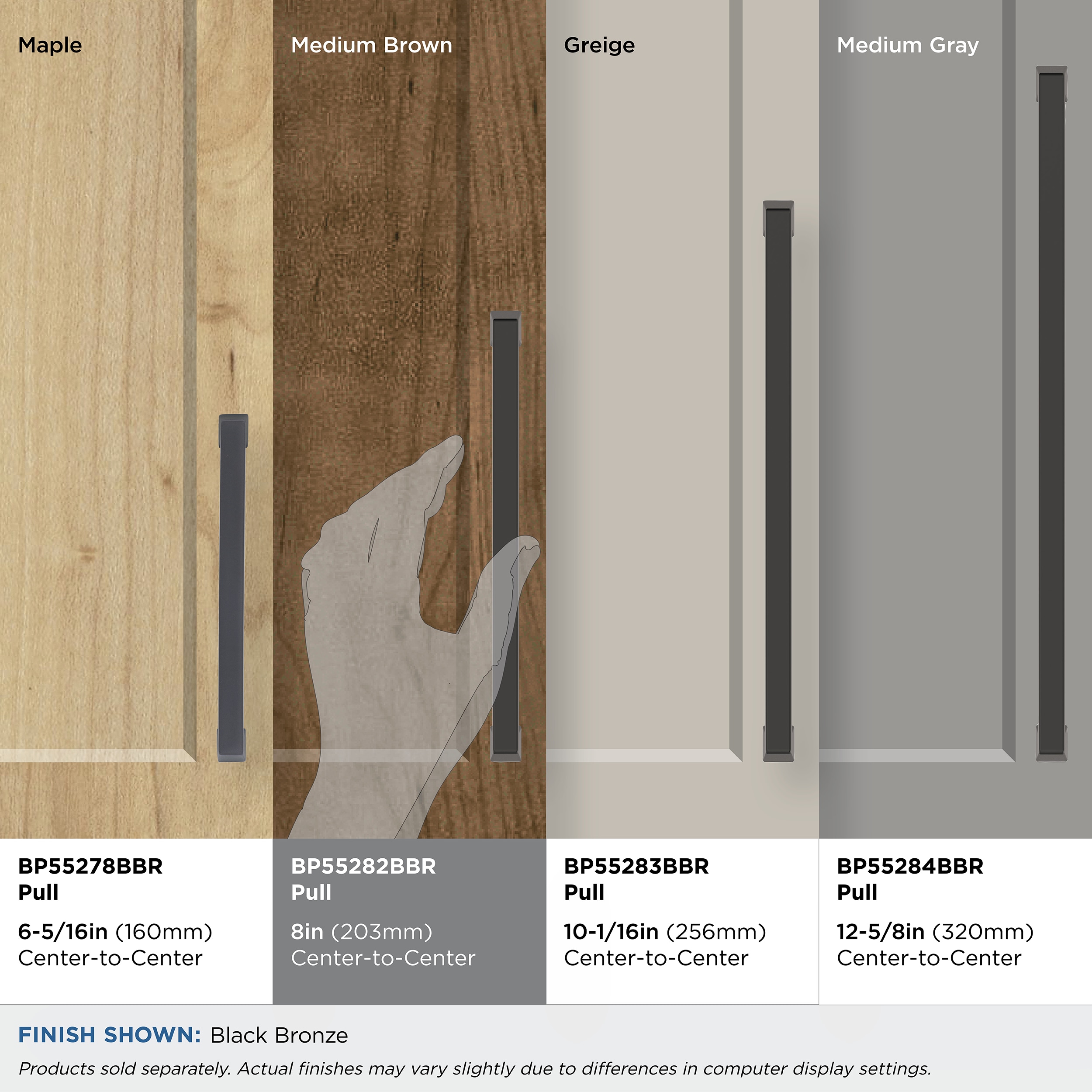 Amerock BP55282BBR Cabinet-Pulls - View #3