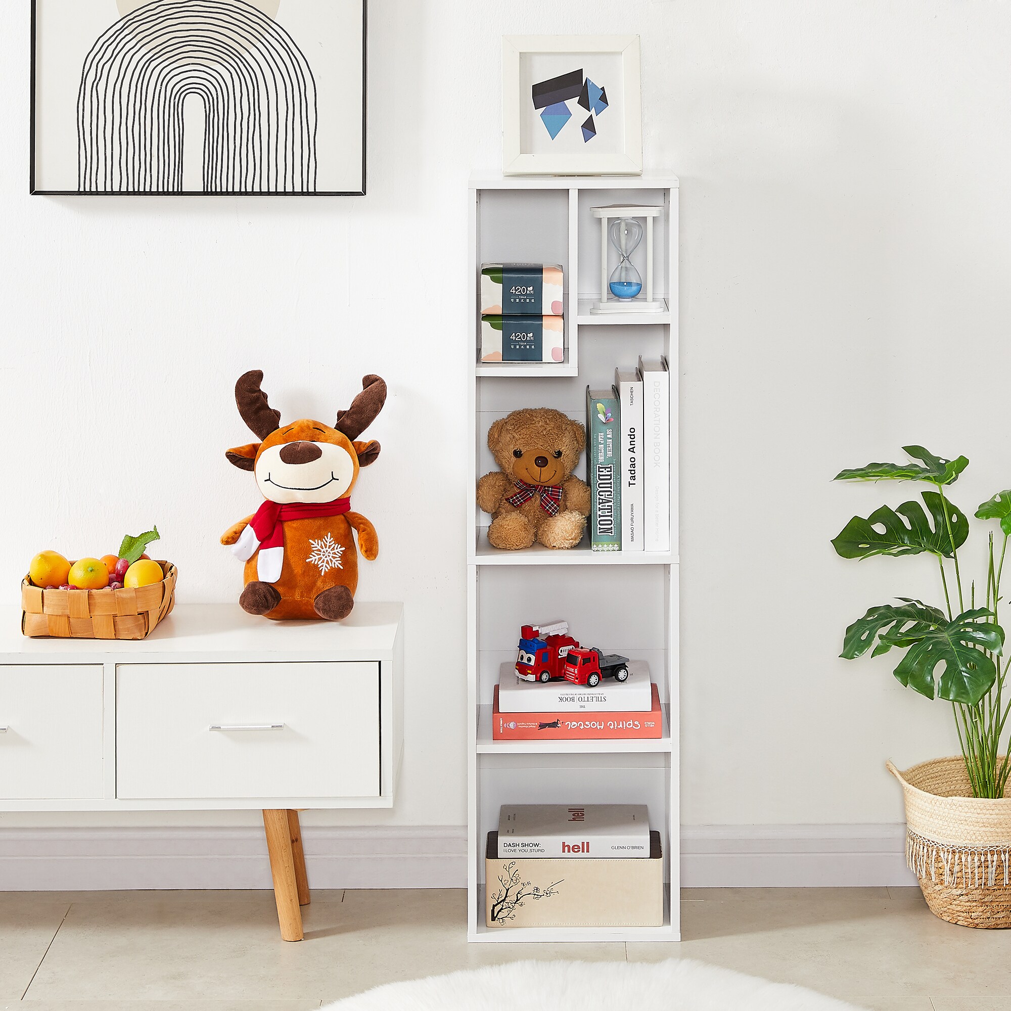 Vecelo LOE-B08-WHT bookcases - View #4