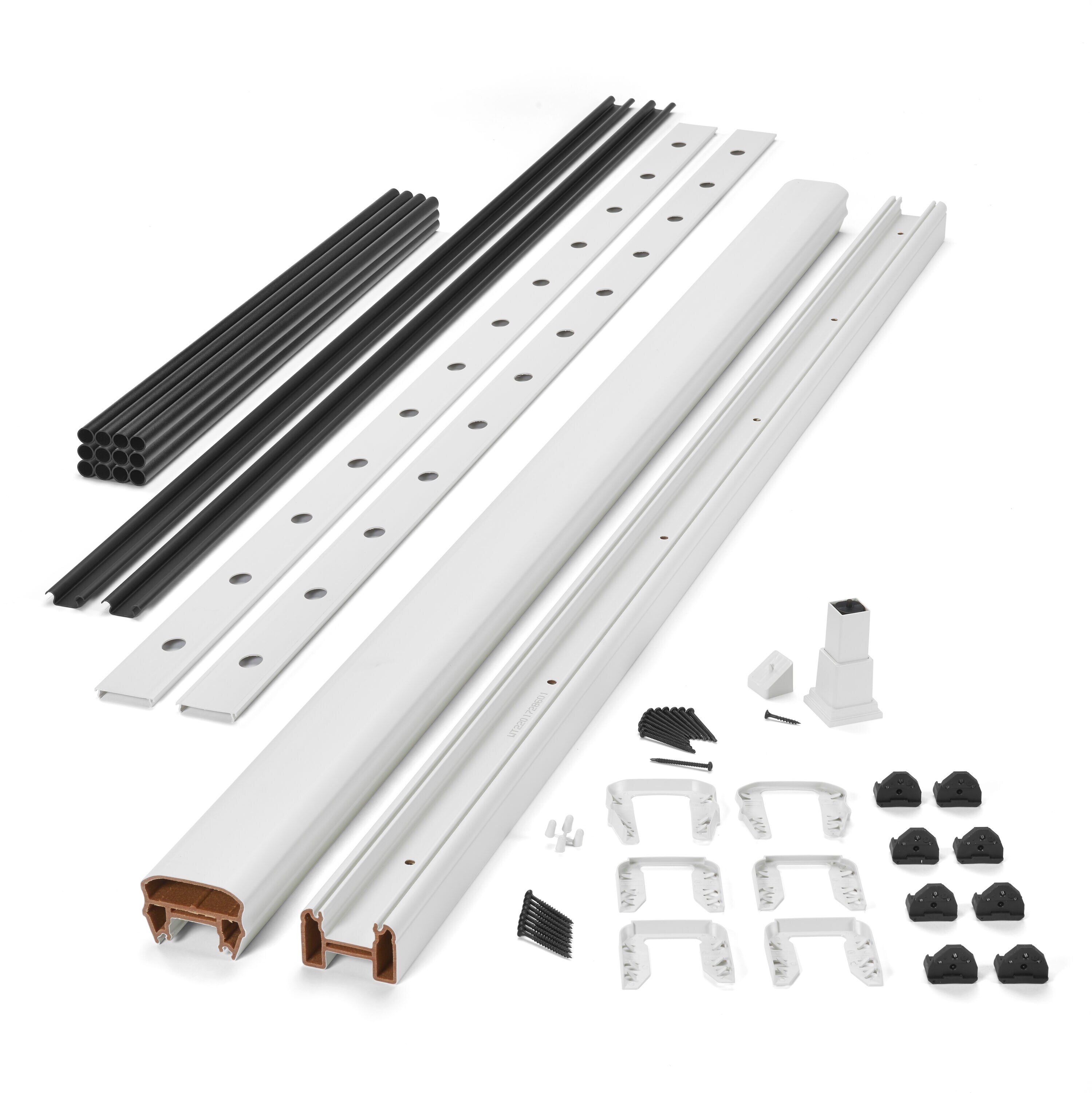 Trex Transcend 8-ft x 42-in Classic White Composite Deck Stair Rail Kit