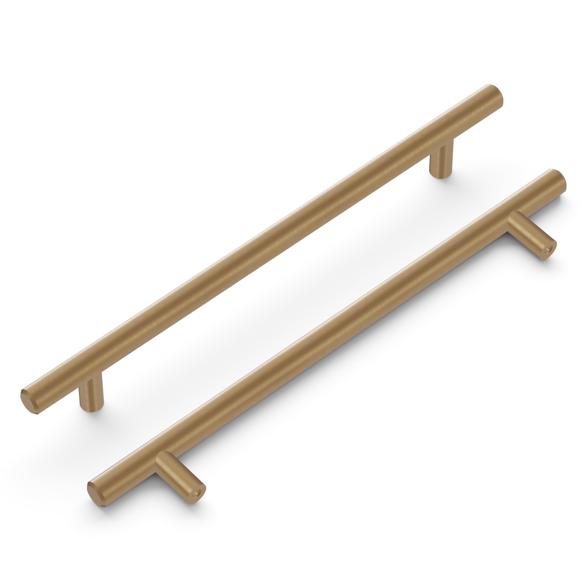 Hickory Hardware HH075597-CBZ-5B Bar Pulls 7-9/16-in , 192mm Center to Center Champagne Bronze Cylindrical Bar 5 -Pack