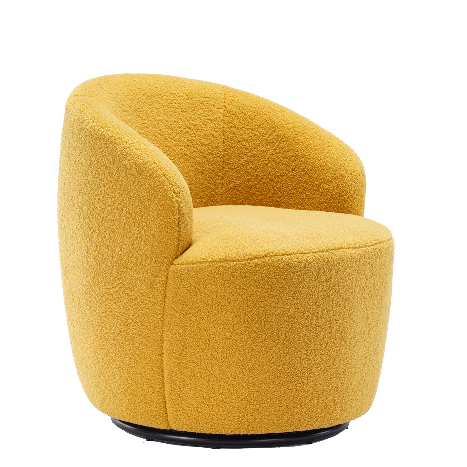 Bybafun YA6100115 Modern Yellow Swivel Accent Chair