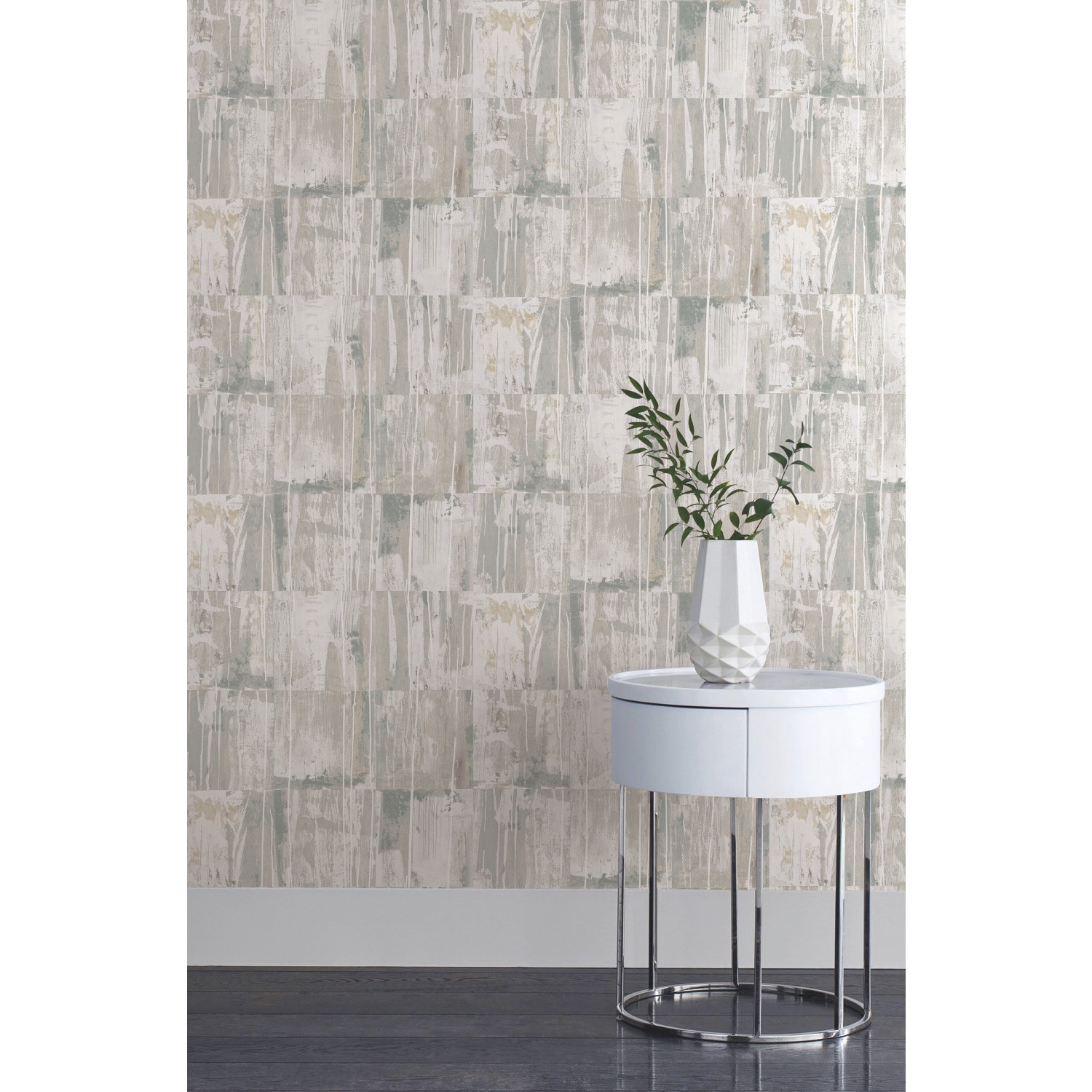 RoomMates RMK11592RL 28.29-Sq. Feet Neutral Vinyl Novelty Self-adhesive Peel and Stick Wallpaper