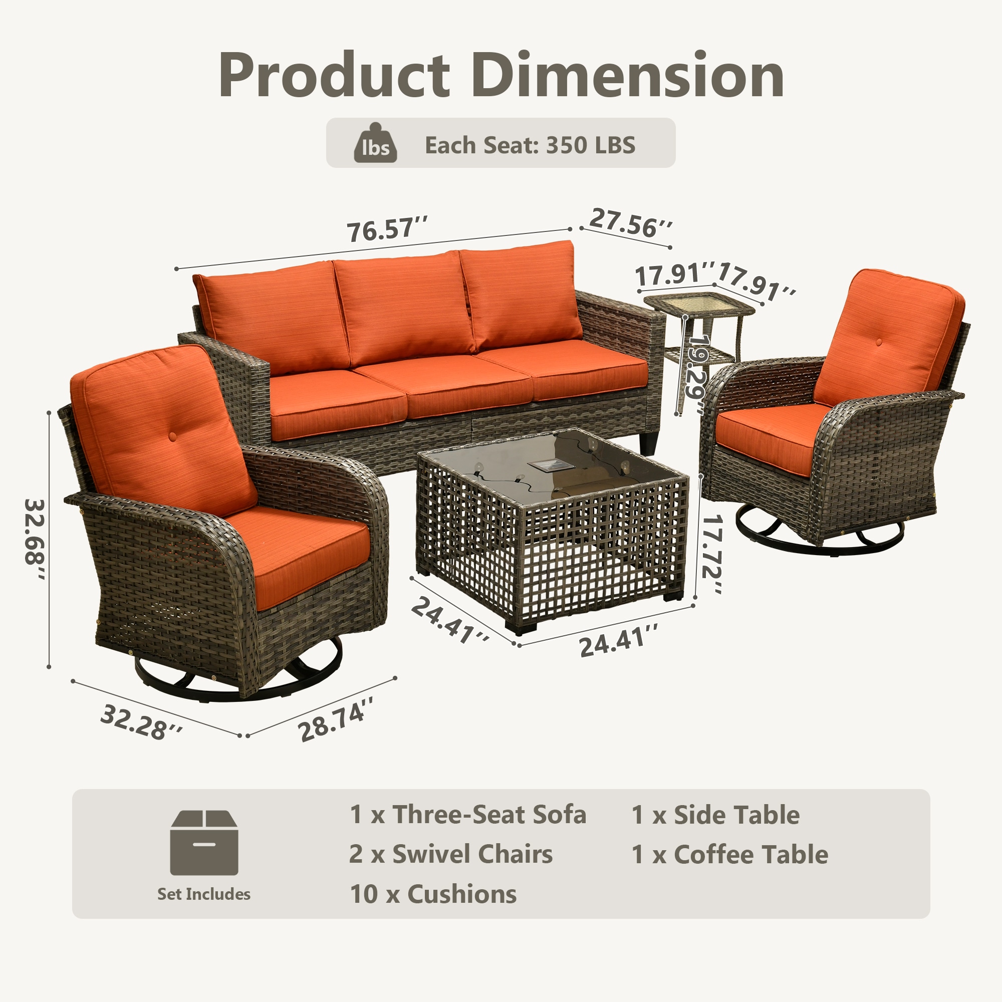 ALTRIGUS 6LYZGNCNEWGRS80051AL Patio-Conversation-Sets - View #3