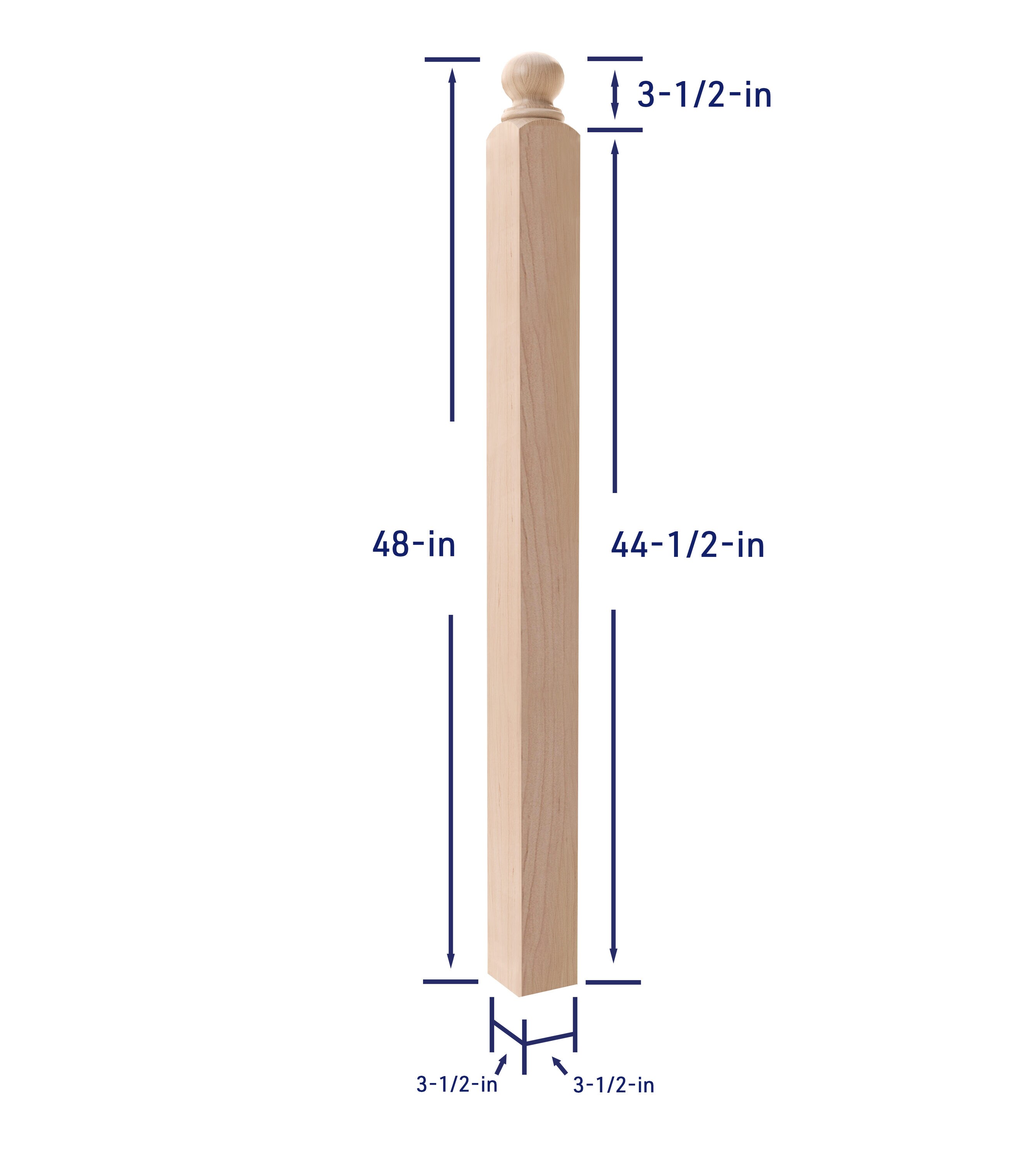 Crown Heritage 4444004B Interior-Stairpart-Newel-Posts - View #4