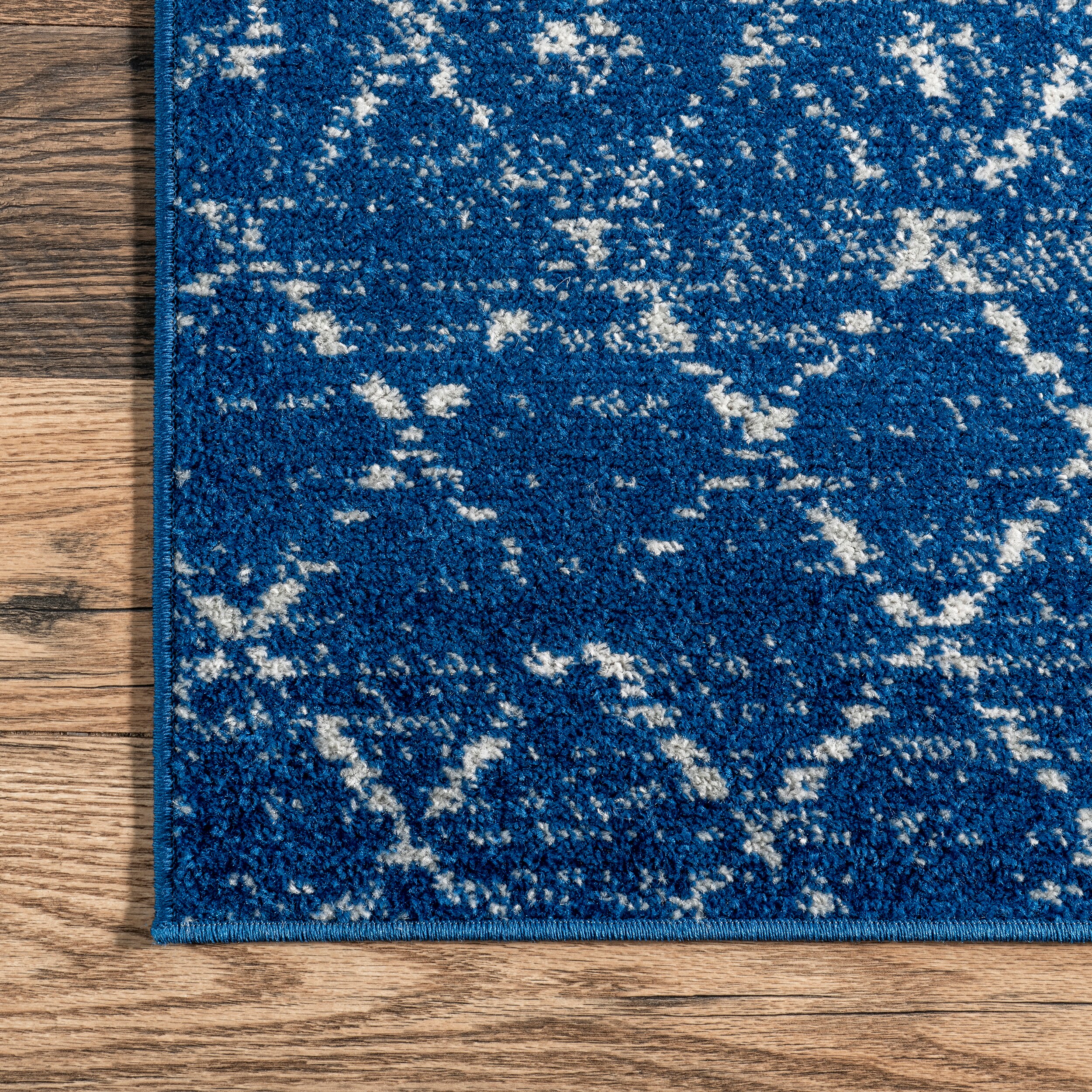 Blue Rectangular 4' x 6' Moroccan Trellis Area Rug