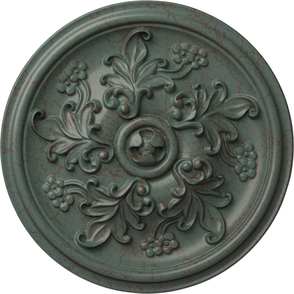 Ekena Millwork CM14KTCBC Katheryn 14.5-in W x 14.5-in L Painted Cloud Burst Crackle Polyurethane Whole Ceiling Medallion