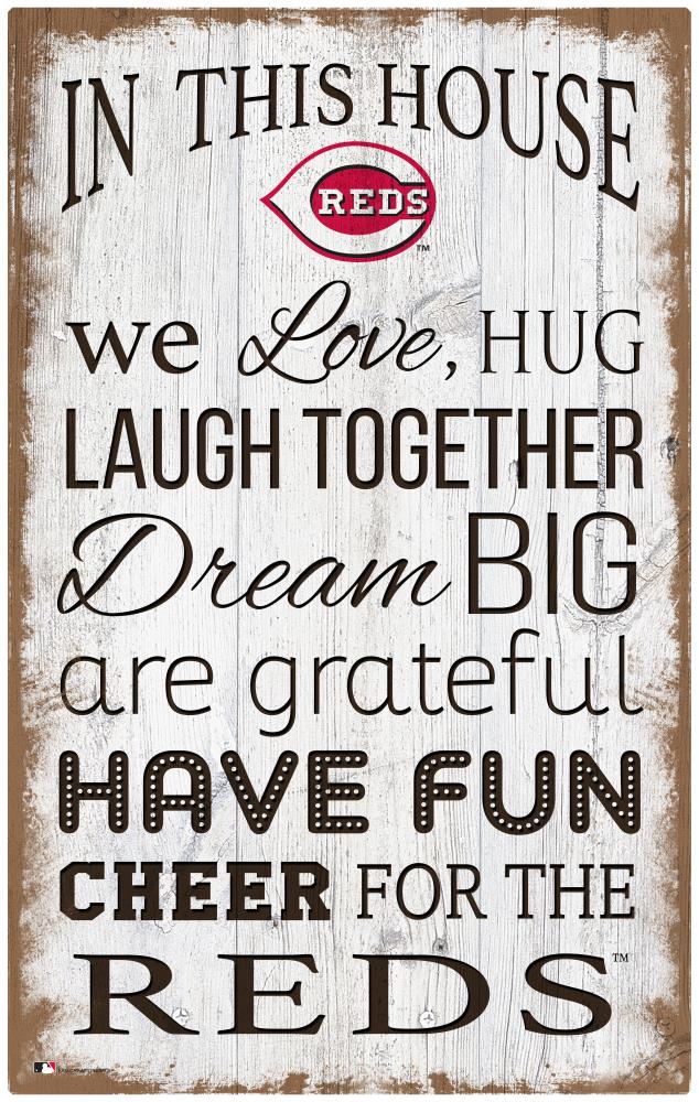 Fan Creations Cincinnati Reds House Rules 11x19 Sign in the Wall Art ...