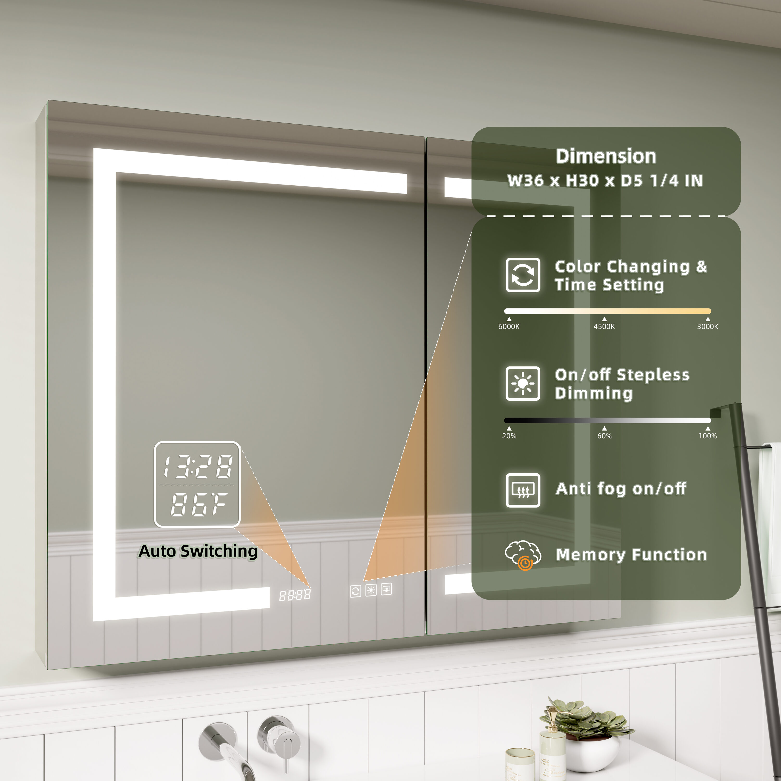 Royal Guard LMC3630-3 Bathroom-Medicine-Cabinets - View #3