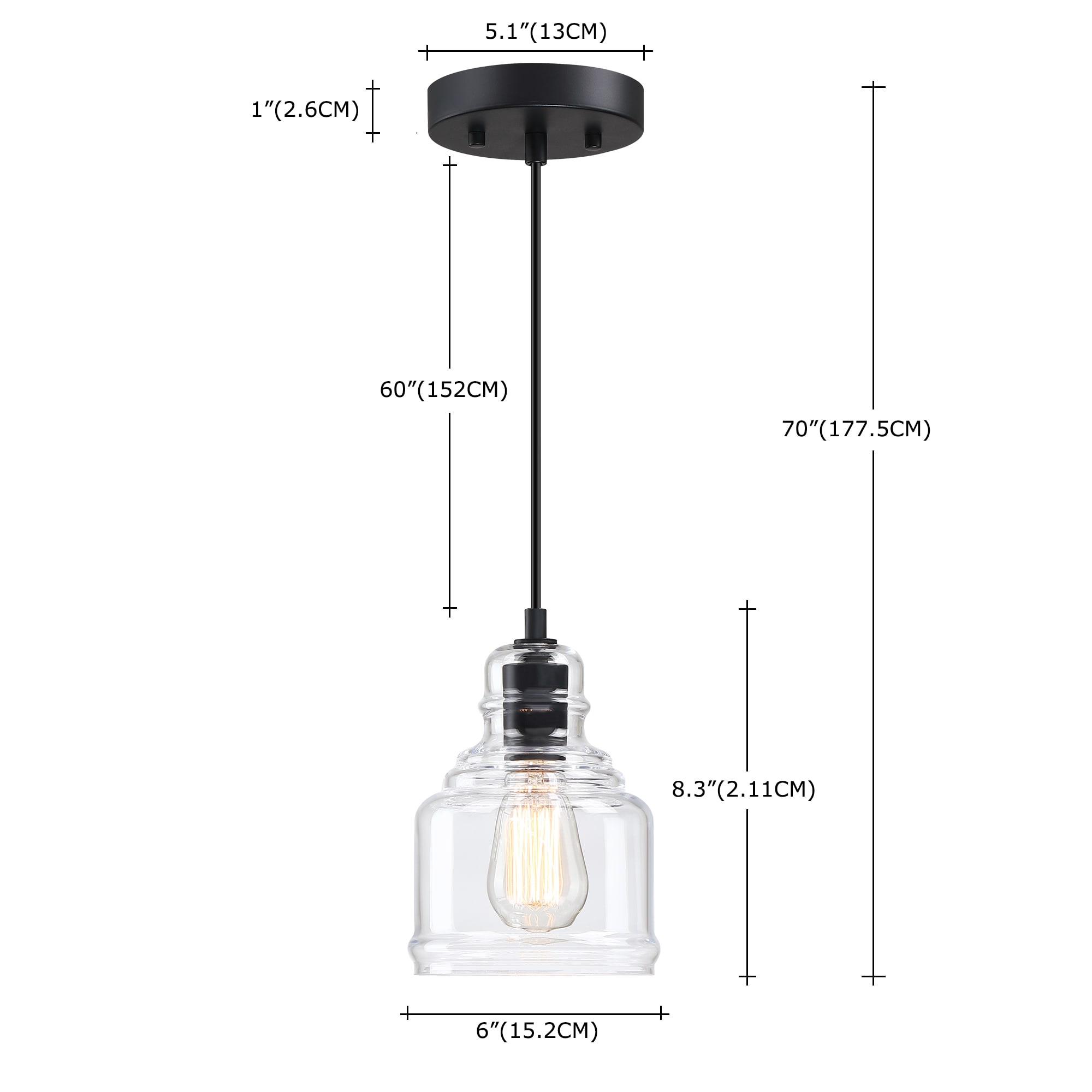 Hukoro 3LPJP125-BK Pendant-Lights - View #2