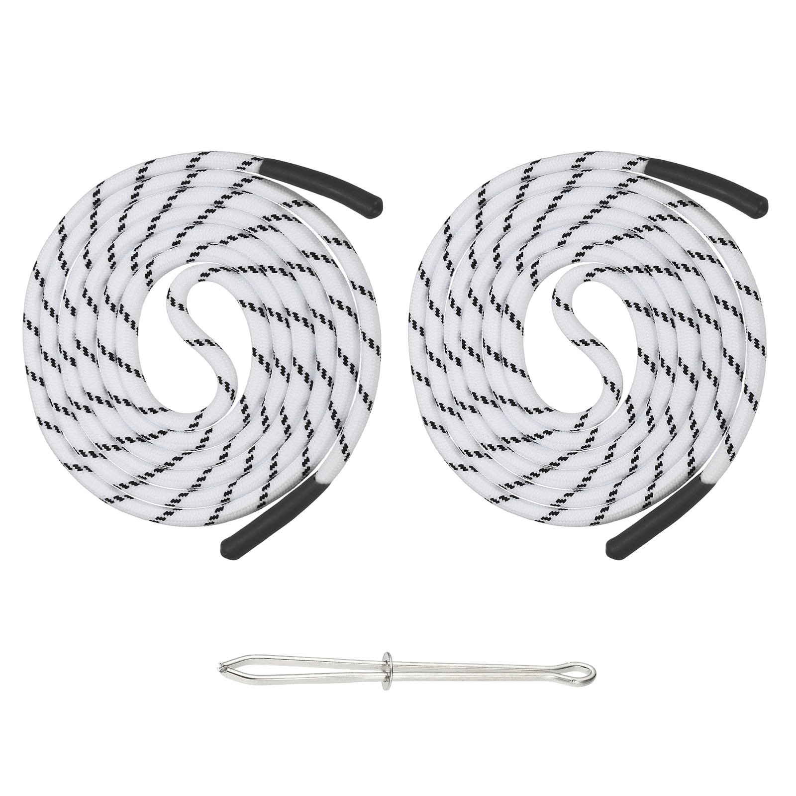 Unique Bargains 2pcs 53Inch Drawstring Cords Replacement Drawstring Hoodie String Sewing Tool with Easy Threader for Hoodie Sweatpants Jackets Pants Hats Coats Bags Black #S26042400UX3508