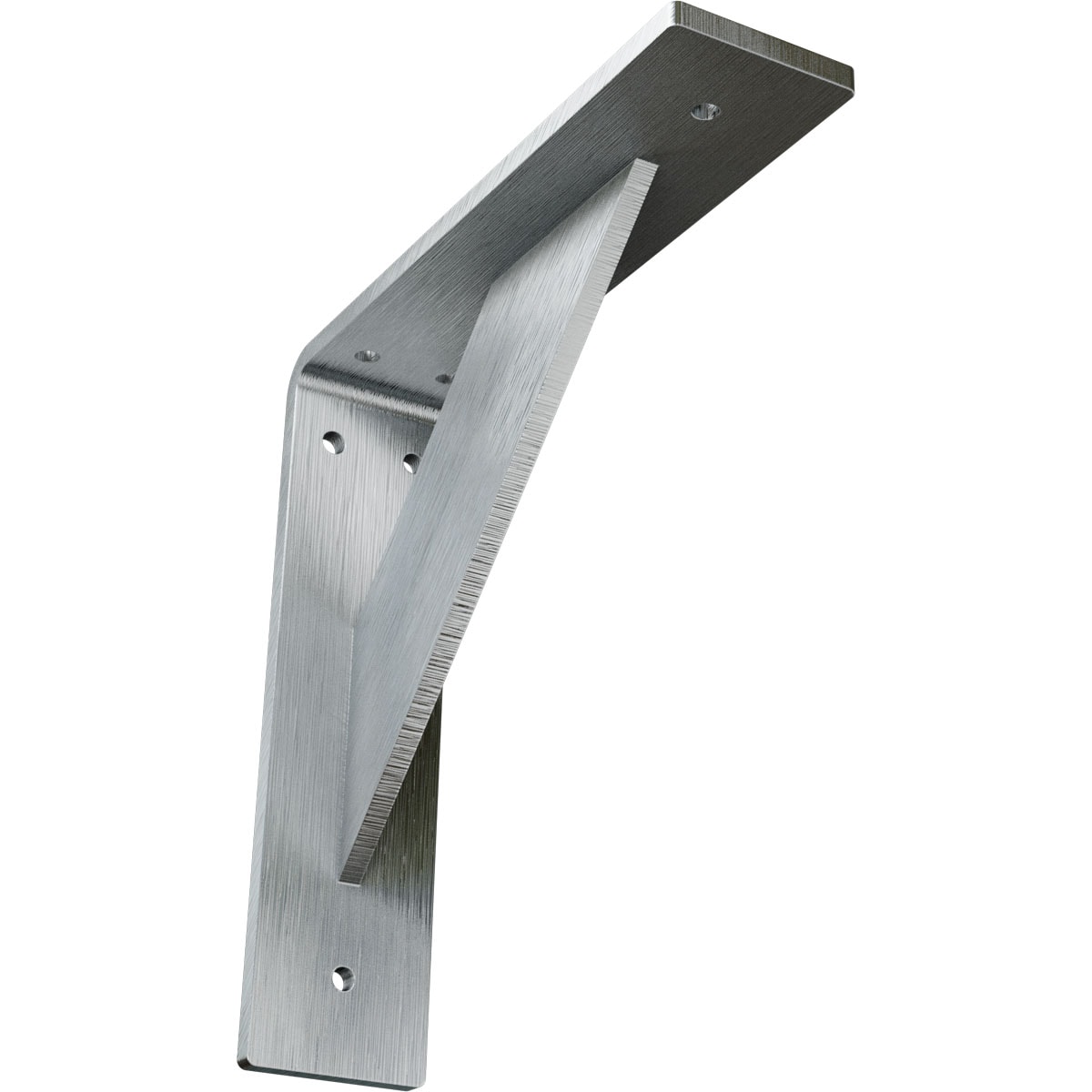 Ekena Millwork BKTM02X08X08TRCRS Traditional 8-in x 2-in x 8-in Plain steel Steel Countertop support bracket