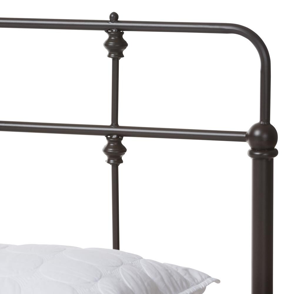 Baxton Studio Ginette Black Queen Metal Platform Bed in the Beds