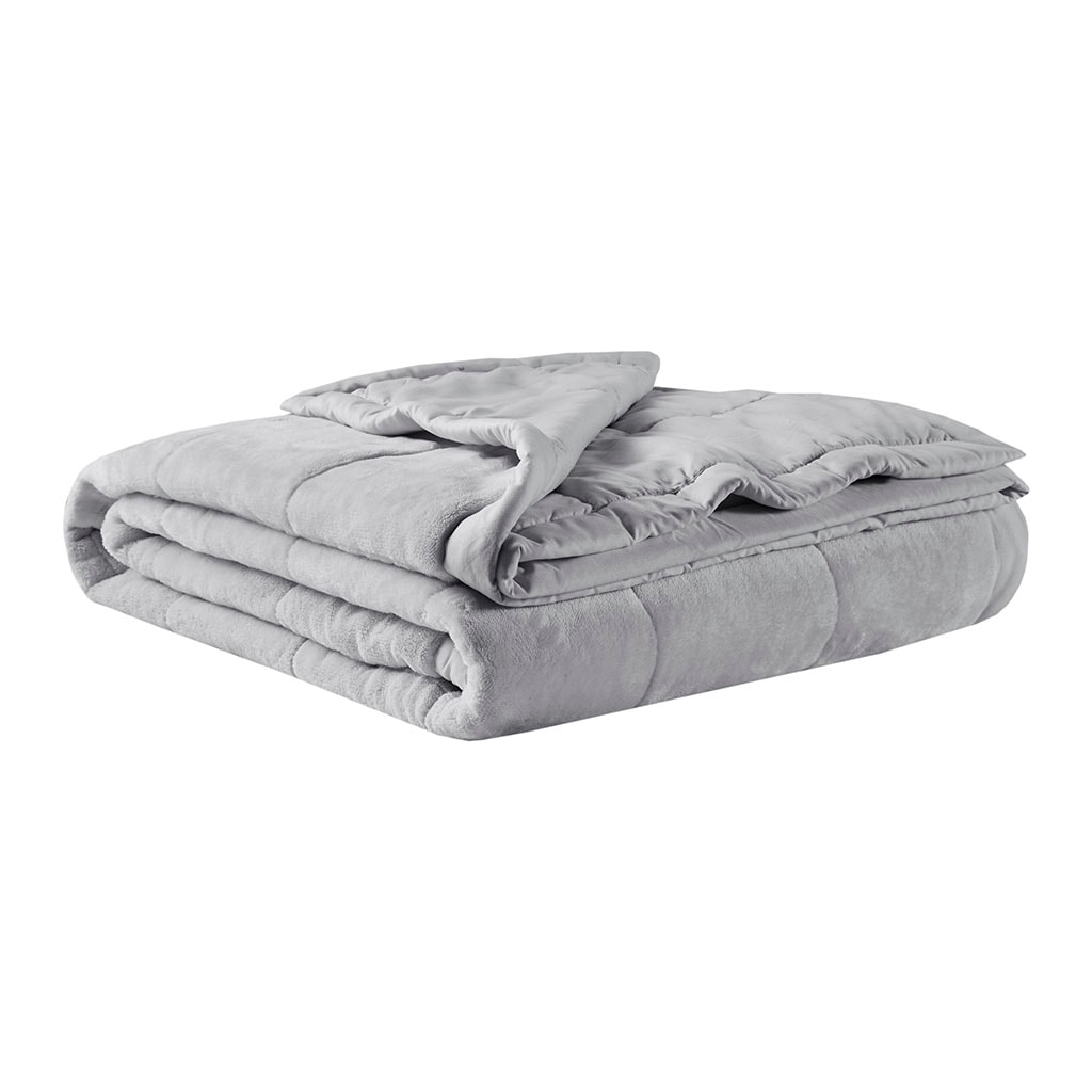 TATAHANCE Blankets Throws Gray 108-in x 90-in Polyester Blanket