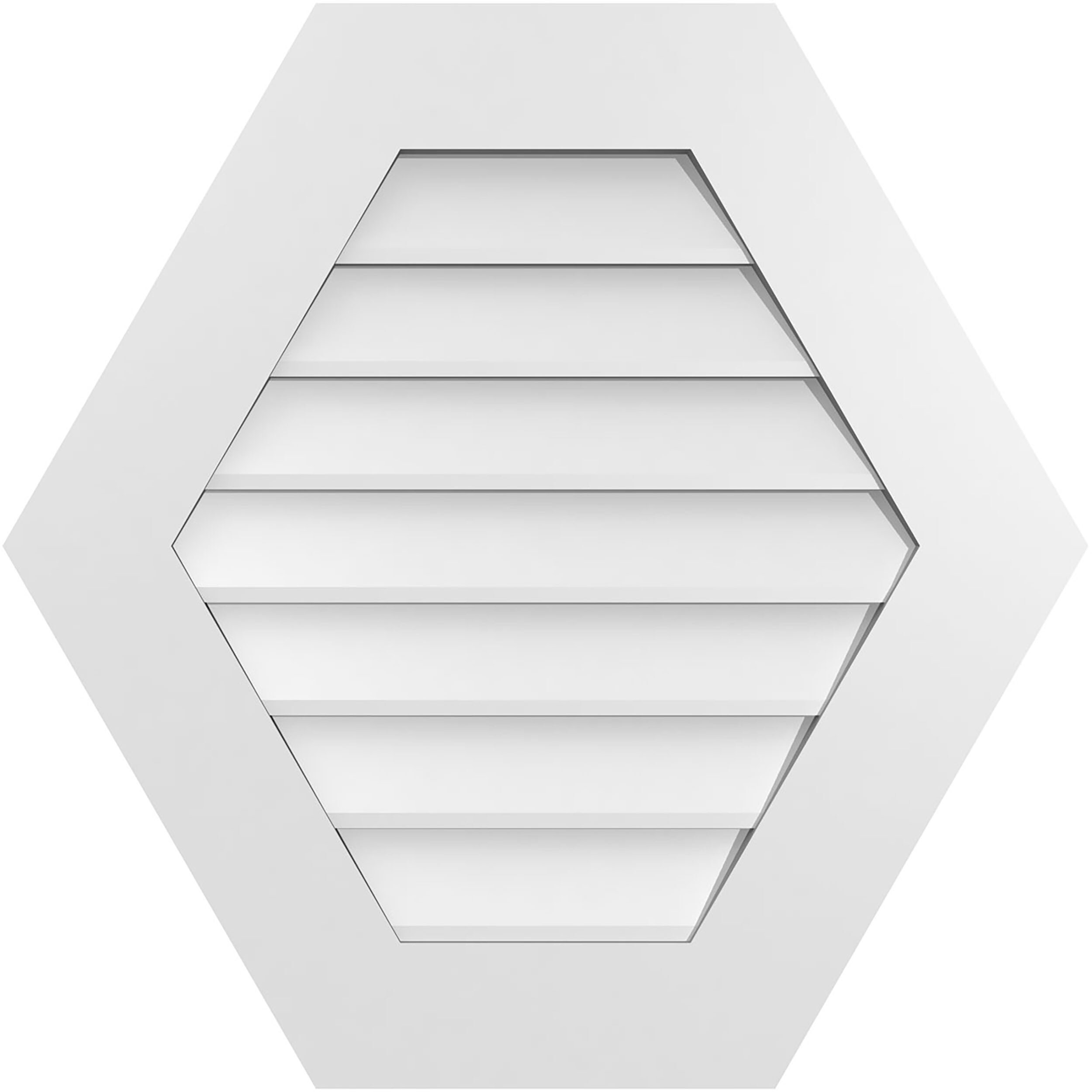 Ekena Millwork GVPHP26X2601SN 26-Inches x 26-Inches Off-white Peaked PVC Gable Louver Vent
