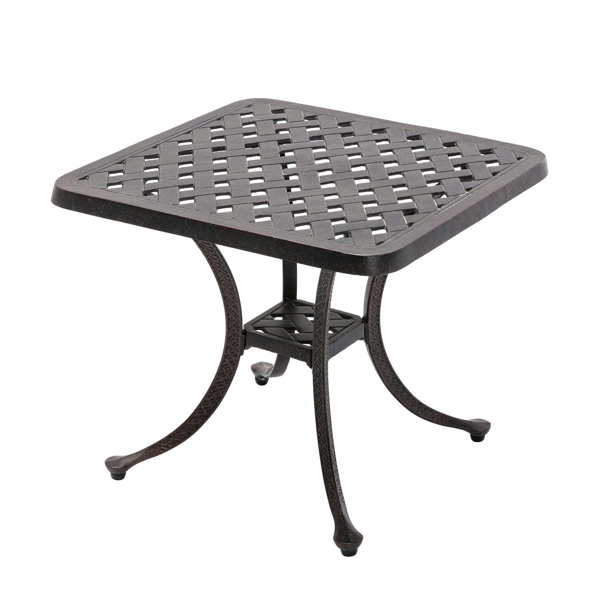 AHIOU HOME ZAAH-G49796ST Irvine Square Outdoor End Table 18.11-in W x 18.11-in L