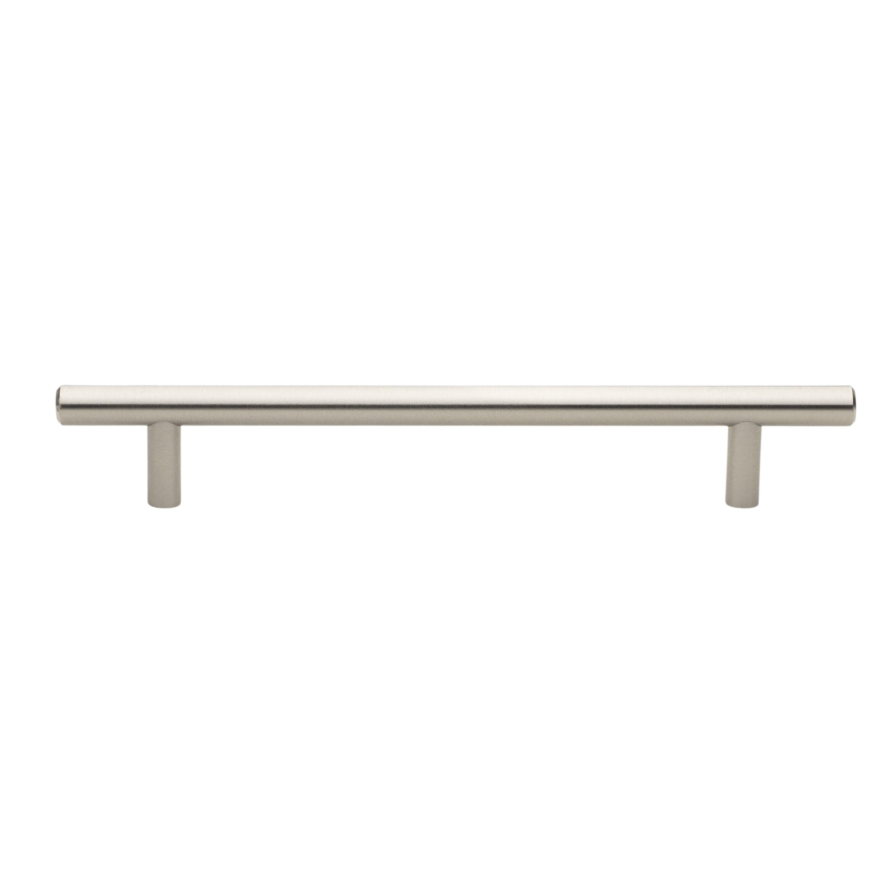 GlideRite Hardware 7009-160-SS-5 6-5/16 in. Center to Center Stainless-Steel Solid Cabinet Hardware Handle - 7009-160-SS