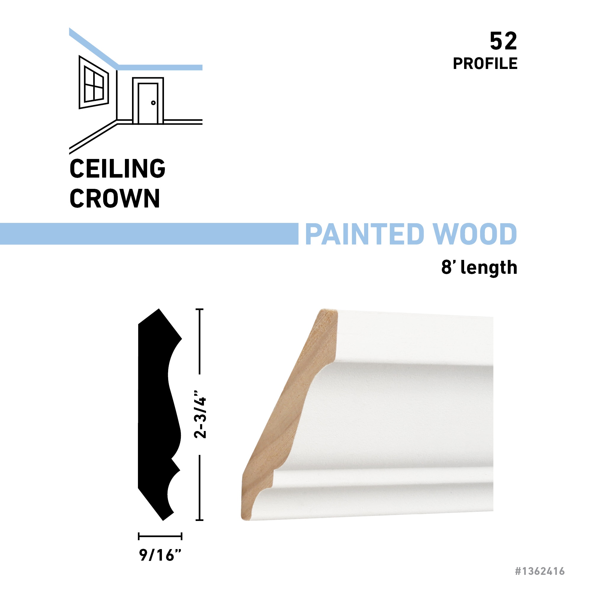 allen + roth 528FJPWH Crown-Moulding - View #3