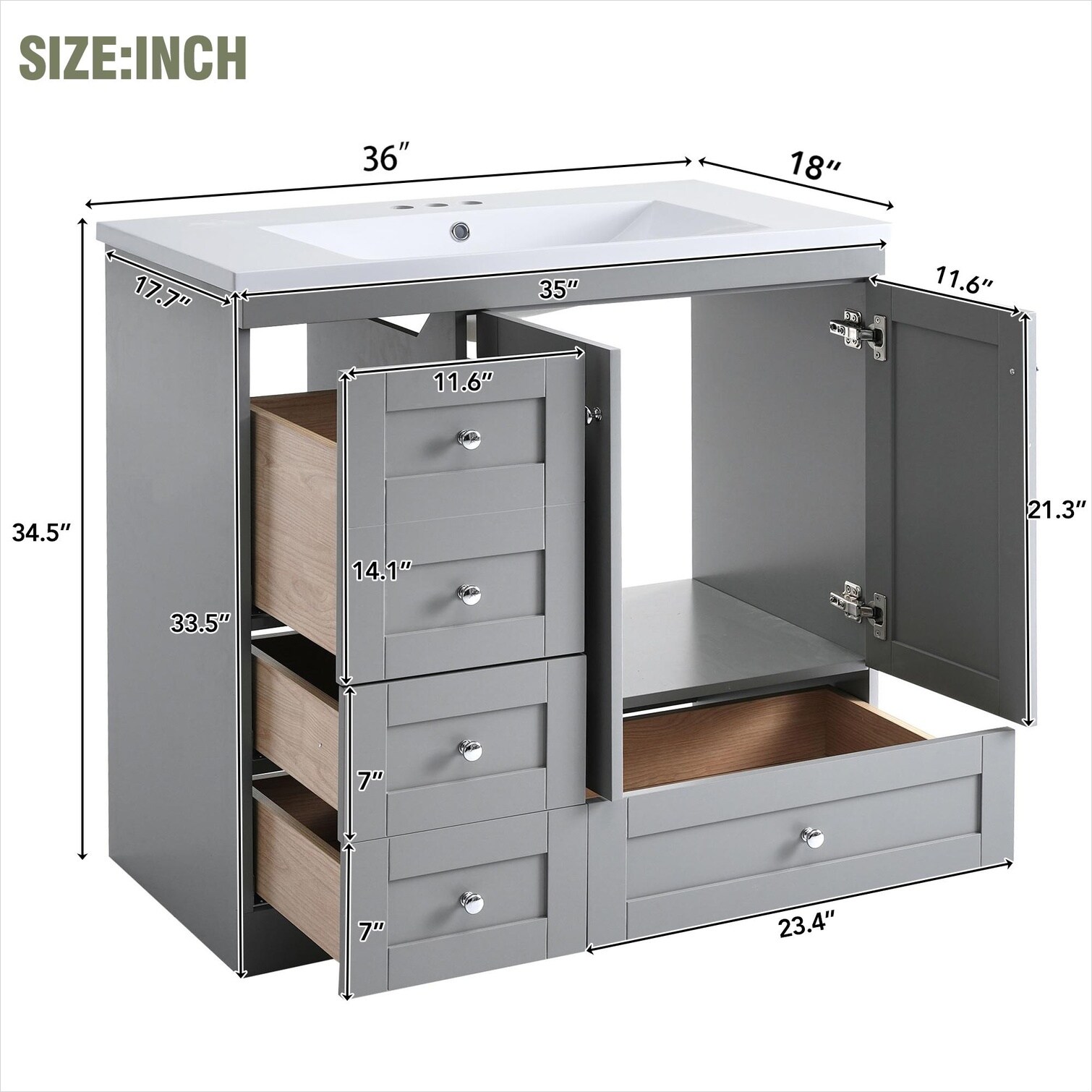 SunJet N6PDXR4ZKW7X Bath-Vanity-Combo - View #8
