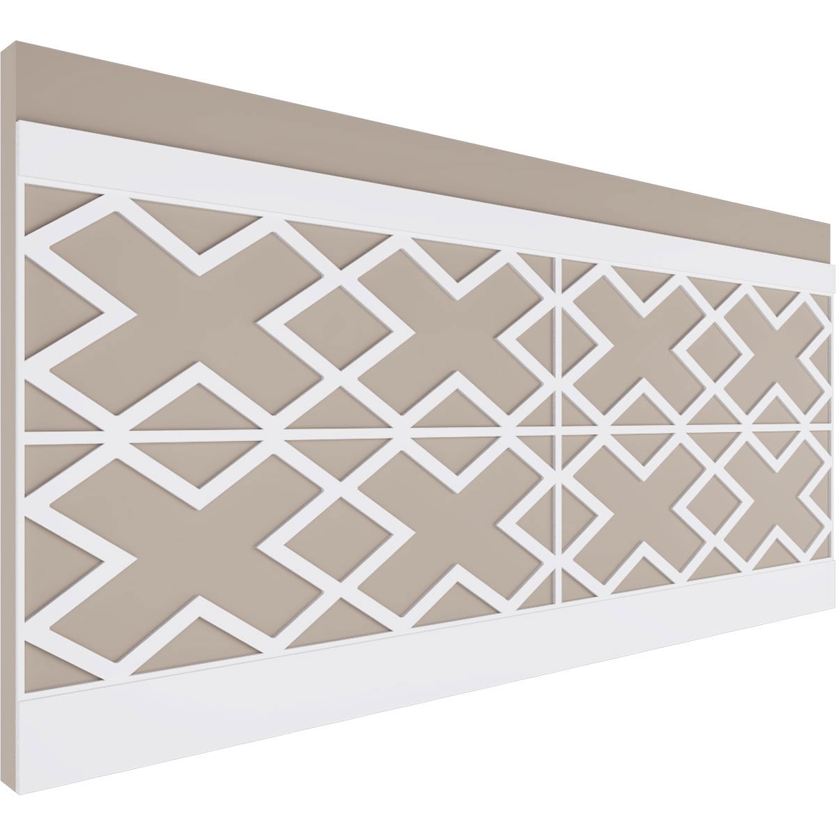 Ekena Millwork WPK40X94FLR 40-in x 94-1/2-in Smooth Paintable/Stainable White PVC Wainscoting Diamond Wall Panel ( 26.24-sq ft )
