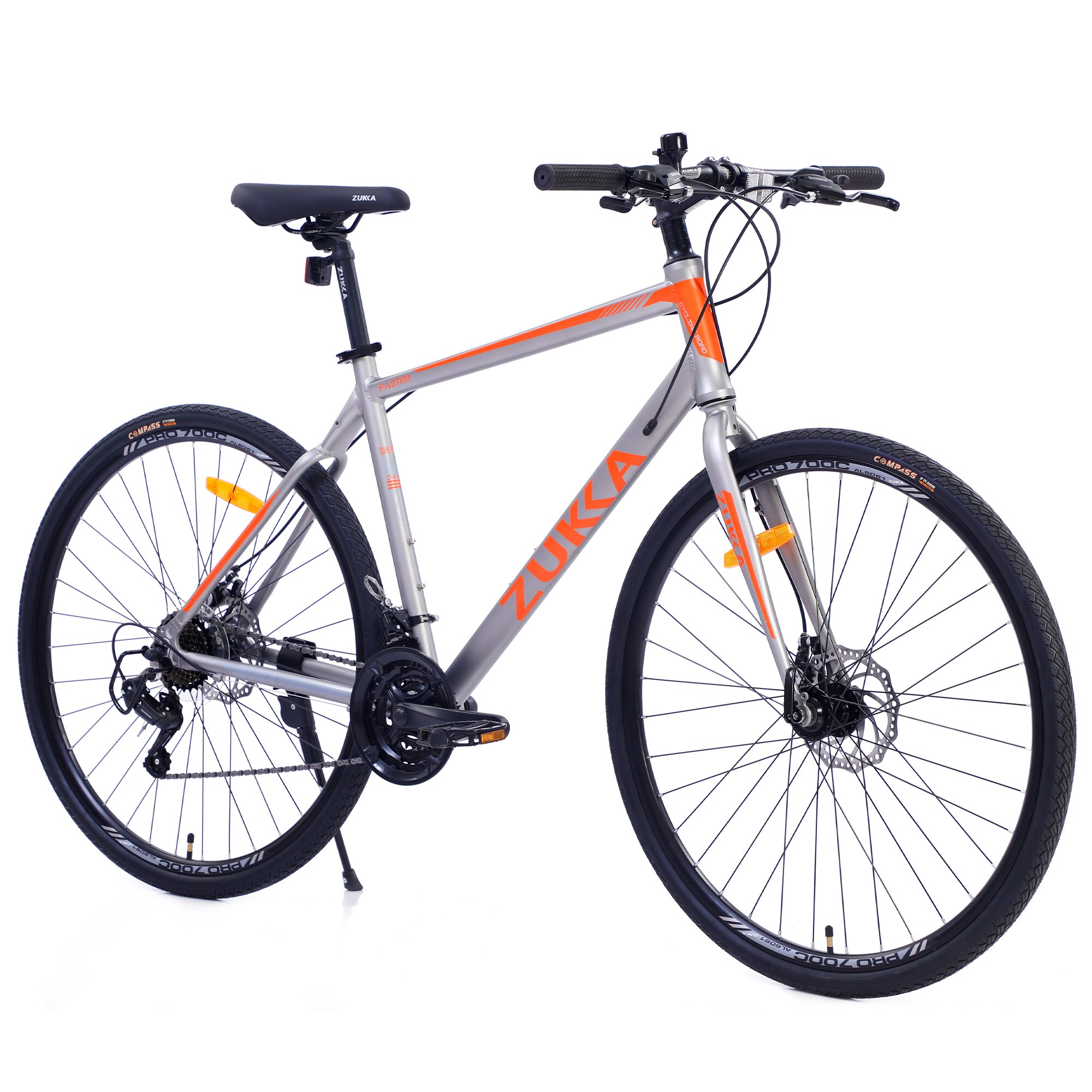 Siavonce 27.5-in Large Unisex Bike | Rigid Suspension | Shimano 21-Speed | Aluminum Rims | 700C Hybrid/Road Bike | TEC Chain | WANDA 700*32C Tyres -  ZX-114602
