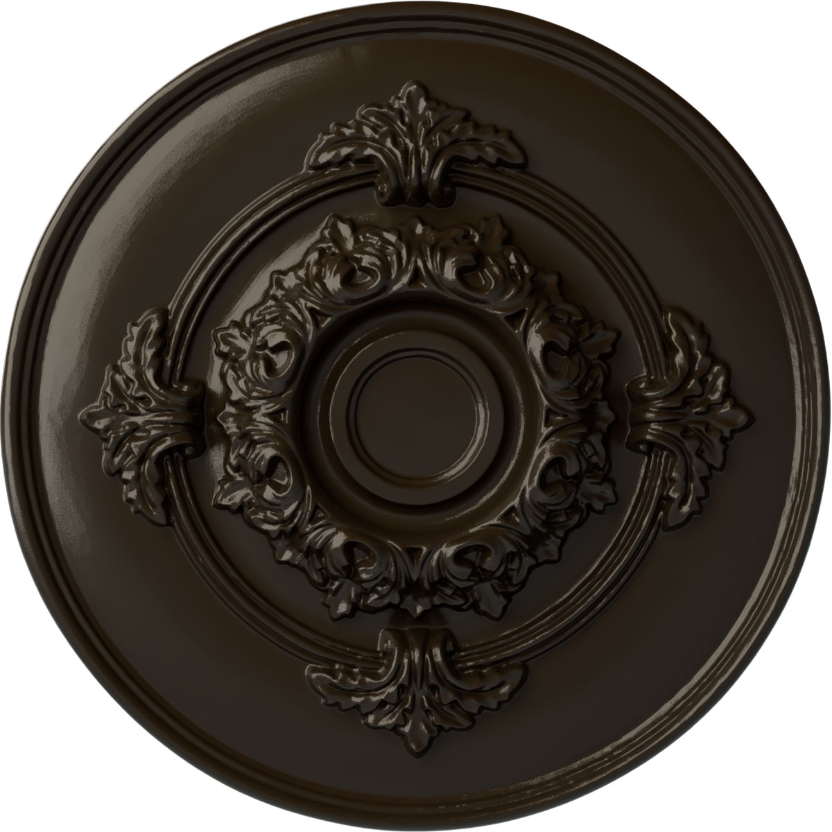 Ekena Millwork CM13MOSHF Monique 13.75-in W x 13.75-in L Painted Stone Hearth Polyurethane Whole Ceiling Medallion