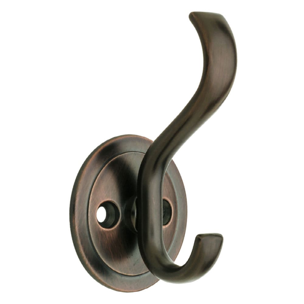 Brainerd 1-Hook 1.75-in x 1.75-in H Venetian Bronze Decorative Wall Hook  (35-lb Capacity) in the Decorative Wall Hooks department at