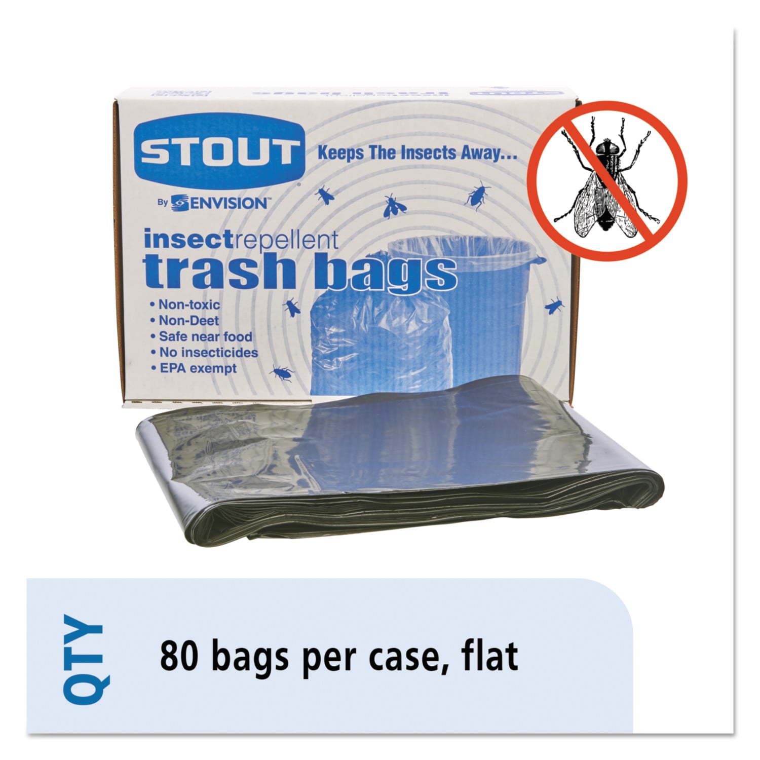 Stout Recycled Trash Bags, Brown, 45 Gallon, 100 ct