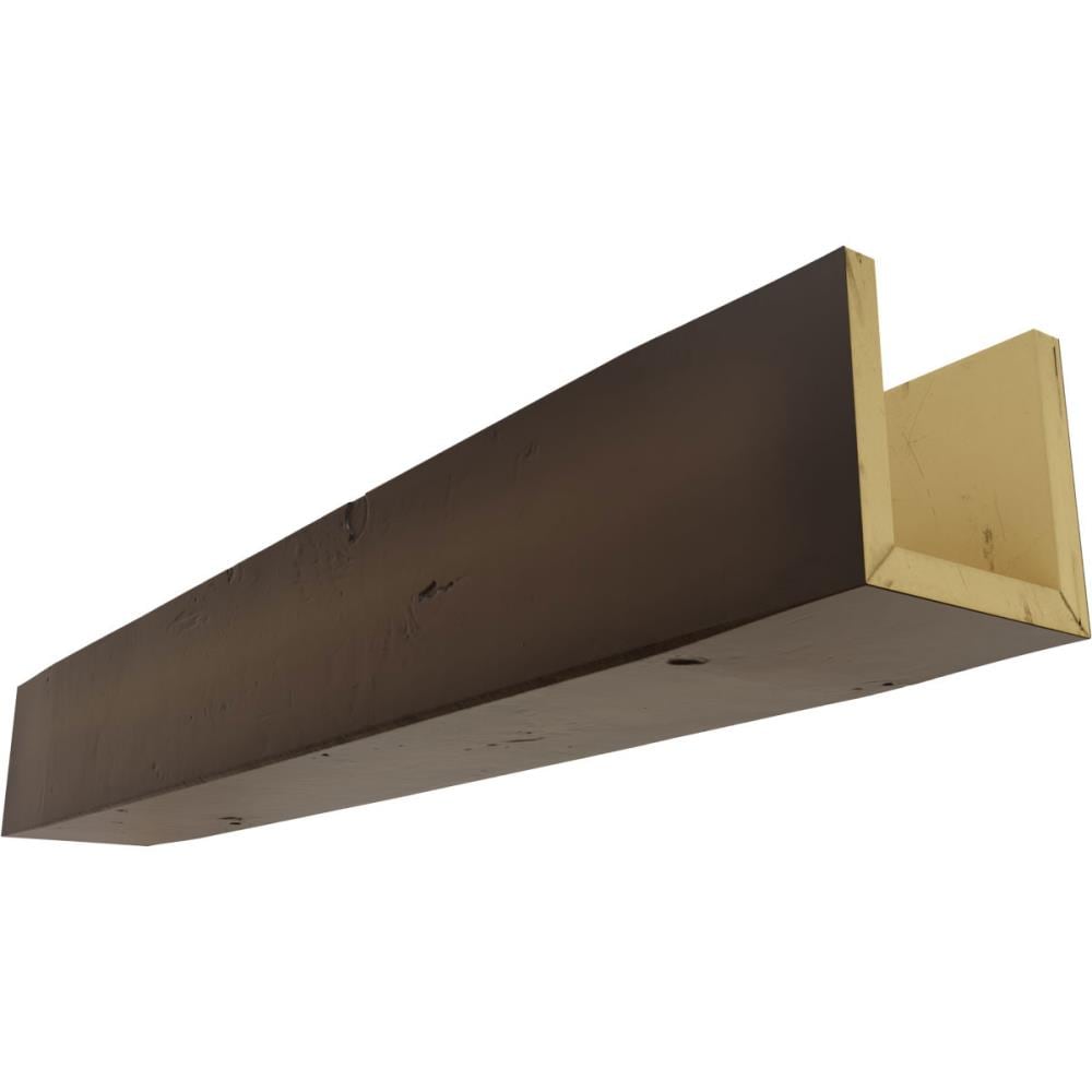 Ekena Millwork BMKP3C0060X100X216NM Knotty Pine 10-in x 6-in x 216-in Natural Mahogany Finished Polyurethane U-Shaped Decorative Beam