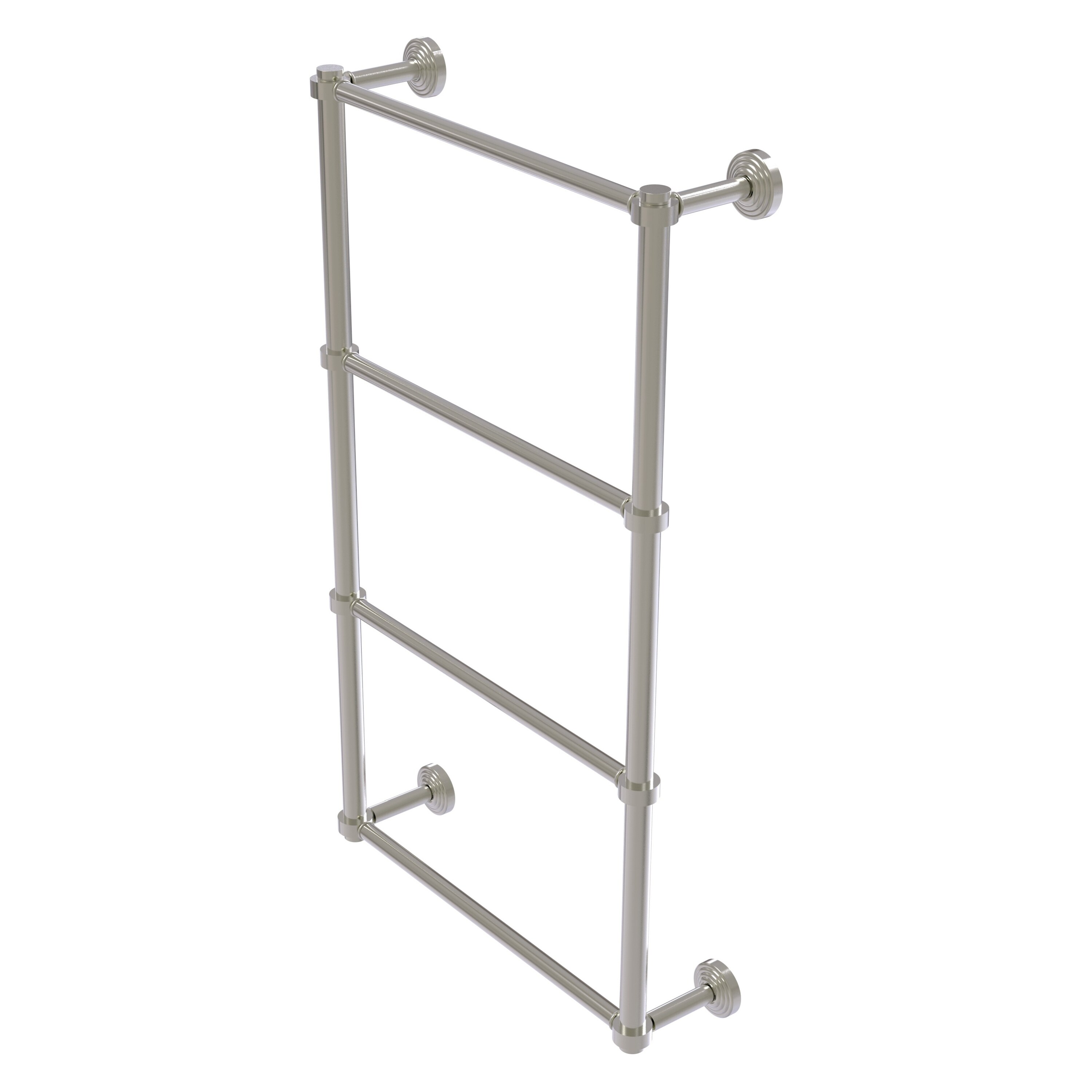 Allied Brass WP-28-24-SN Waverly Place 24-in double Satin Nickel Wall mount 4-tier Towel Bar