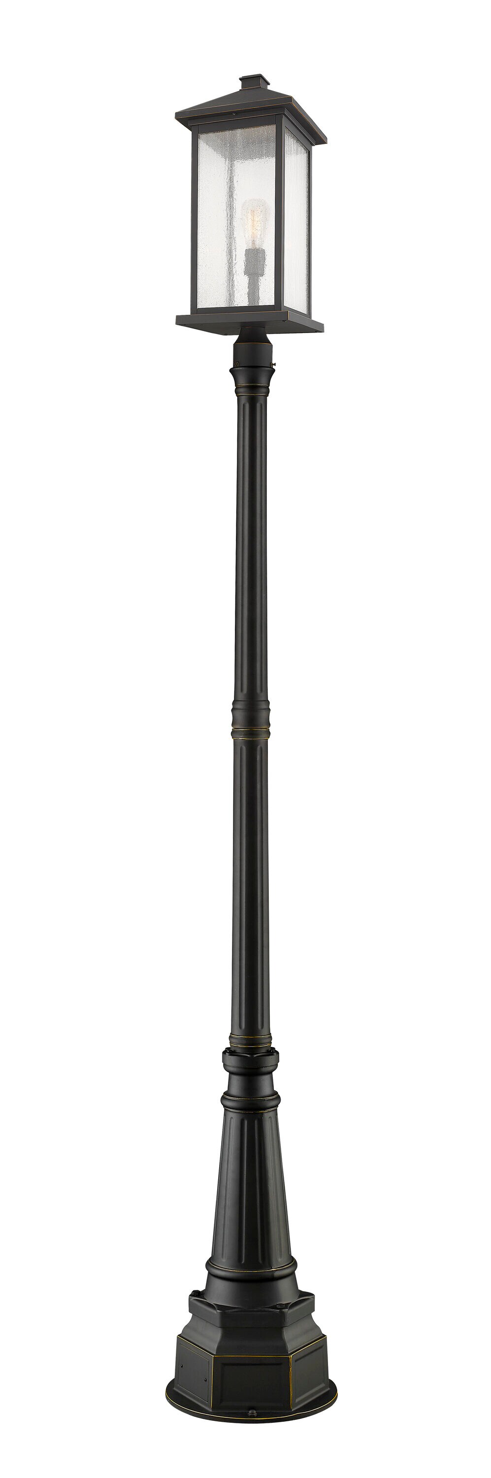 Z-Lite 531PHBXLR-564P-ORB Portland 105.25-in Oil Rubbed Bronze Coastal Outdoor Post Light