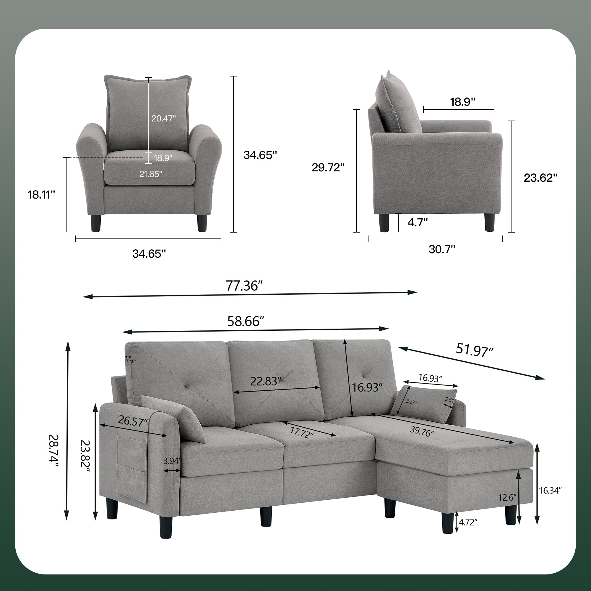 Jarenie YMX0223LG Living-Room-Sets - View #6